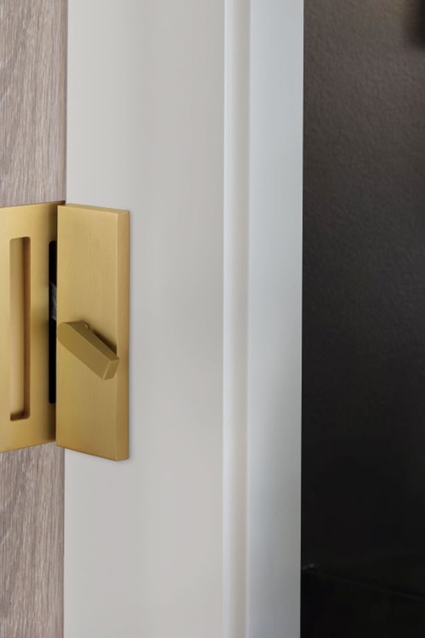 A new innovative barn door privacy lock.