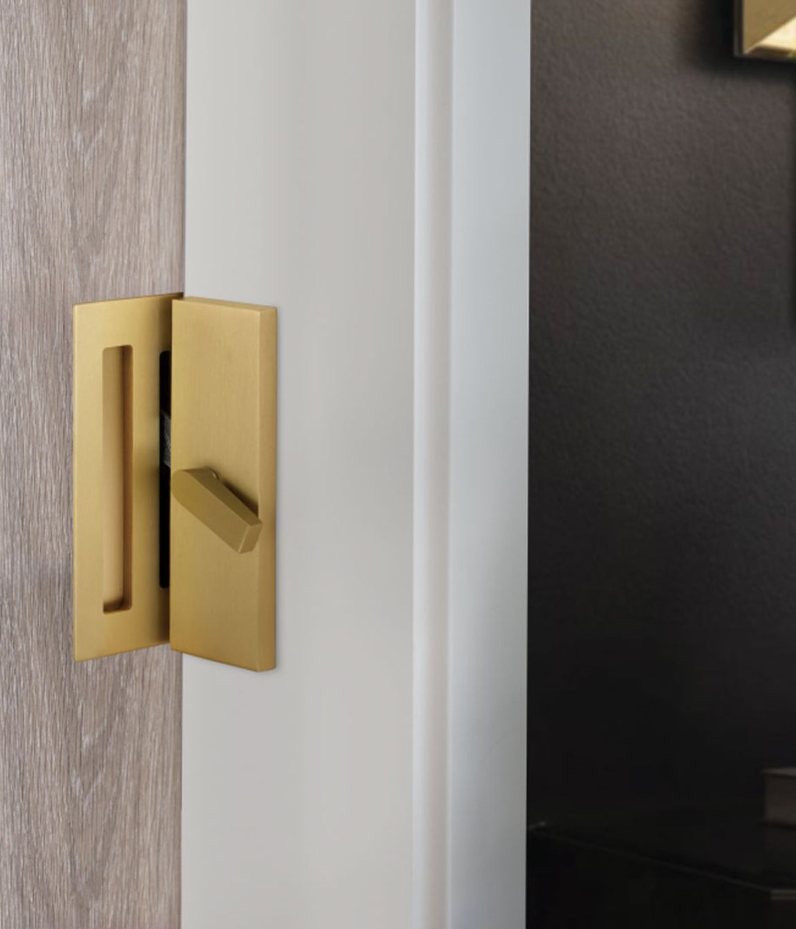 A new innovative barn door privacy lock.