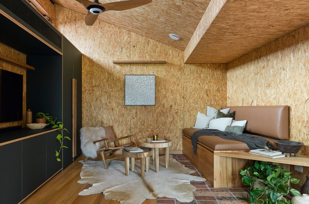 Each reclaimed element echoes a commitment to minimising the use of new materials.