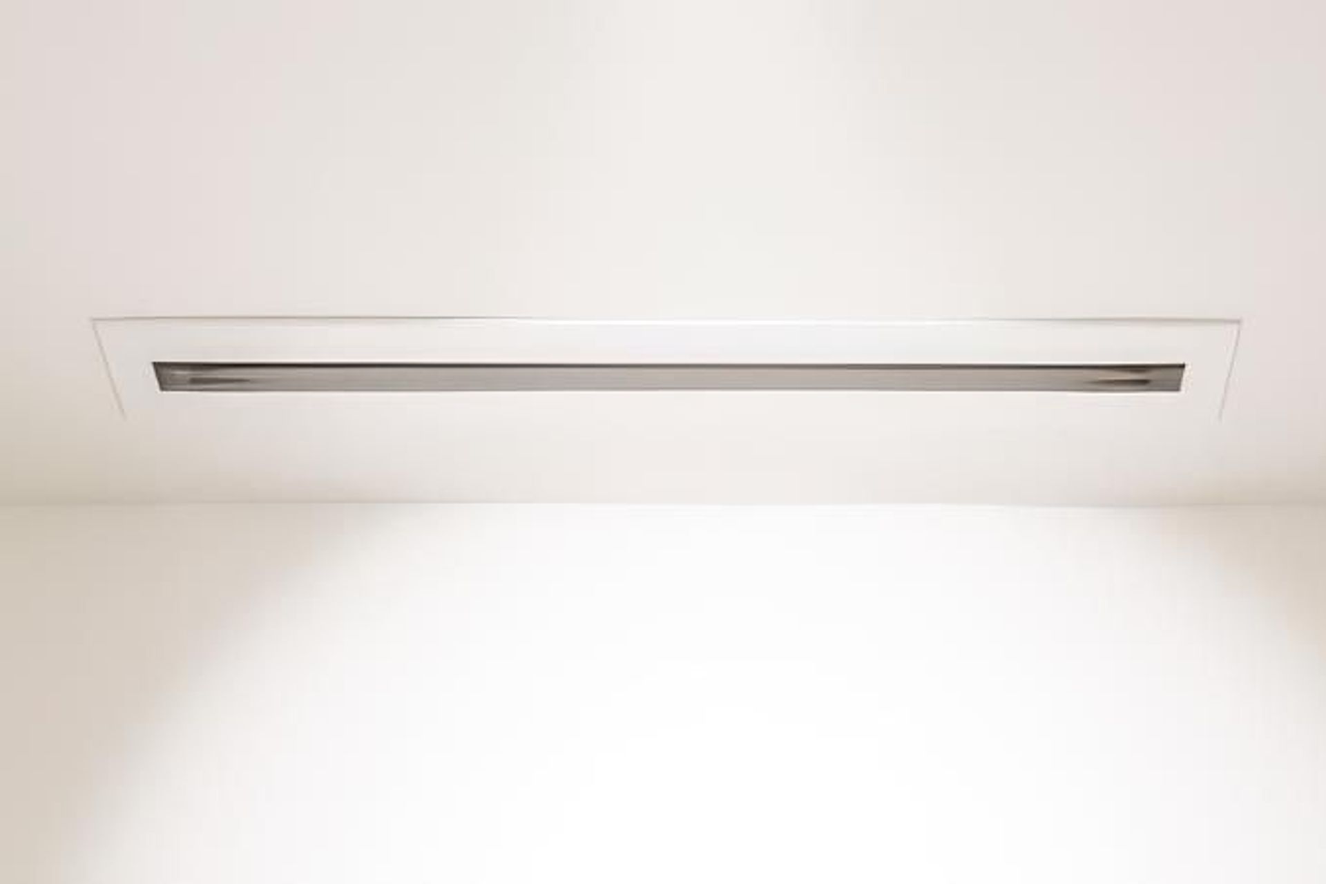 The Linear Slot Grille sits discreetly on a gyprock ceiling, this product was installed as part of the bathroom ventilation system in all of the West Village Parramatta apartments.