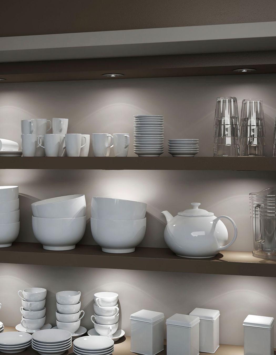 LED lights, like those featured in Magic Lighting
by Hettich are infinitely versatile for all sorts of applications.