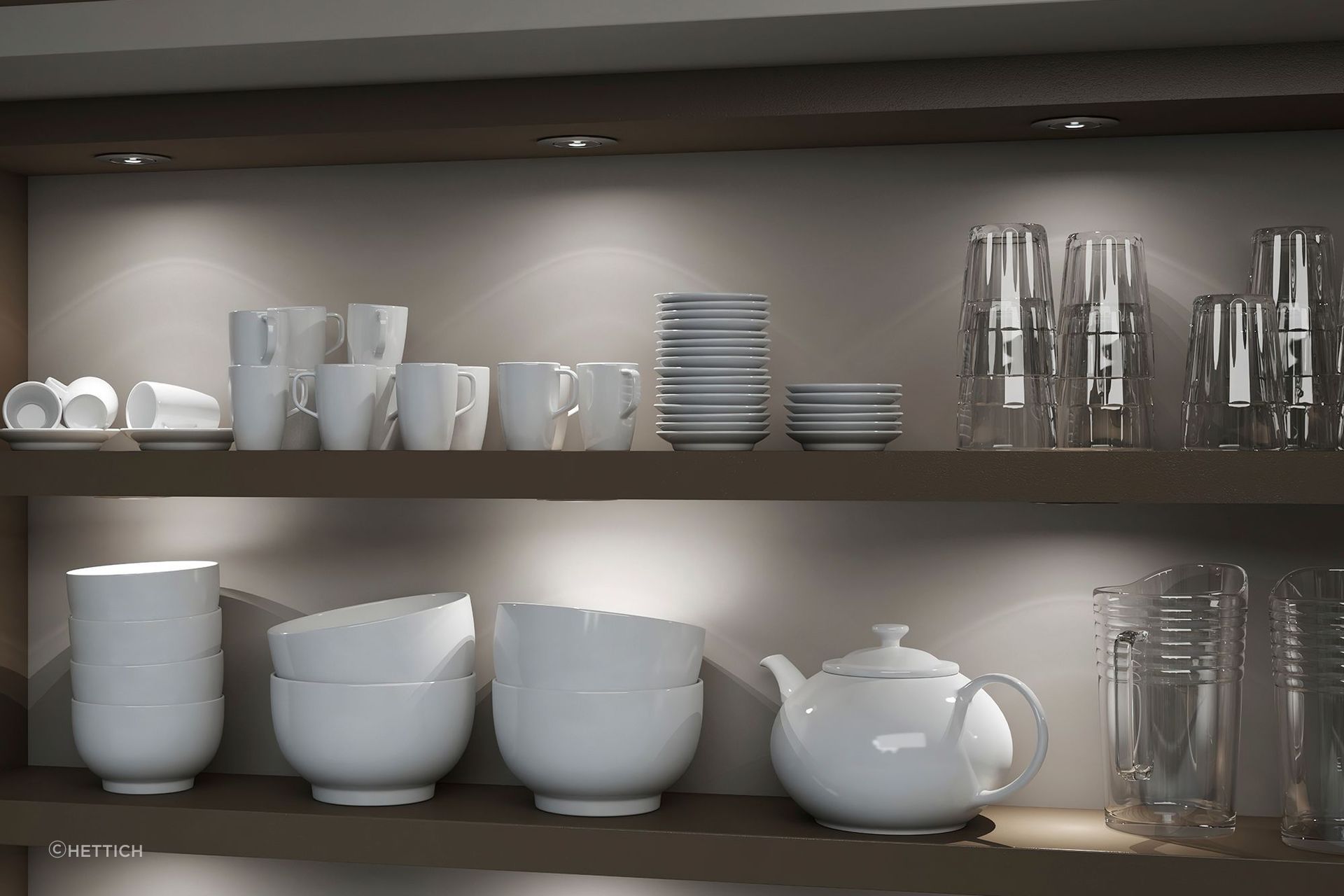 LED lights, like those featured in Magic Lighting
by Hettich are infinitely versatile for all sorts of applications.