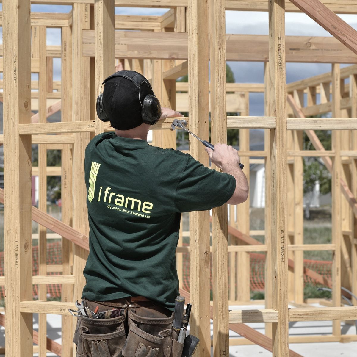 The engineered timber framing that emphasises strength and stability