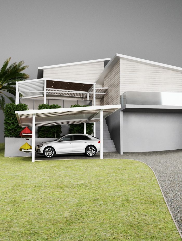 Sanctuary Pergolas creates detailed 3D renders at the concept stage to show how the pergolas will be architecturally integrated with the existing building.