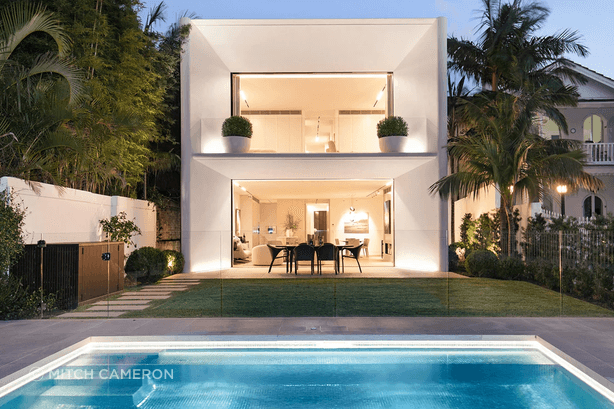 Architectural lighting enhances the breathtaking design.