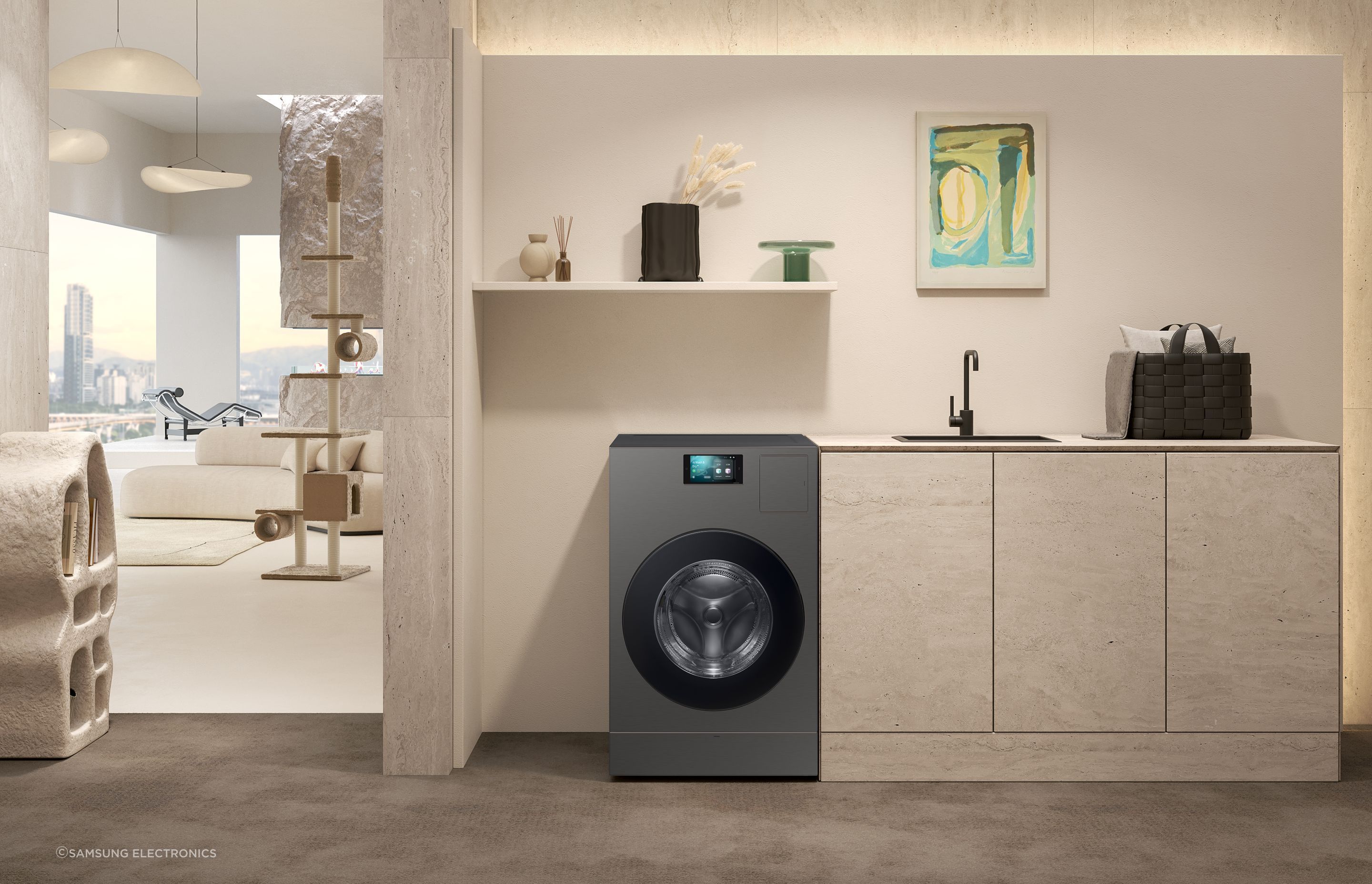Slim, minimalist and discreet, the Bespoke AI Heatpump Combo means your laundry is taken care of so you can carry on with more important tasks; with AI technology, laundry time is as intuitive and hands-off as it gets.