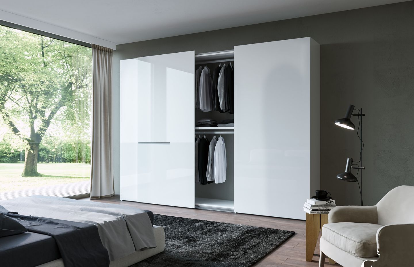 Cinetto Volo Sliding System for Overlapping Doors by Wilson & Bradley