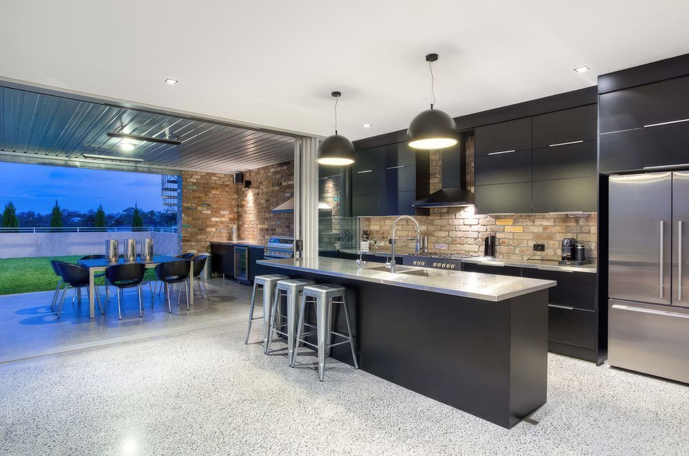 From the outside in: the recycled bricks used to create the structure of the home also feature on the internal walls.