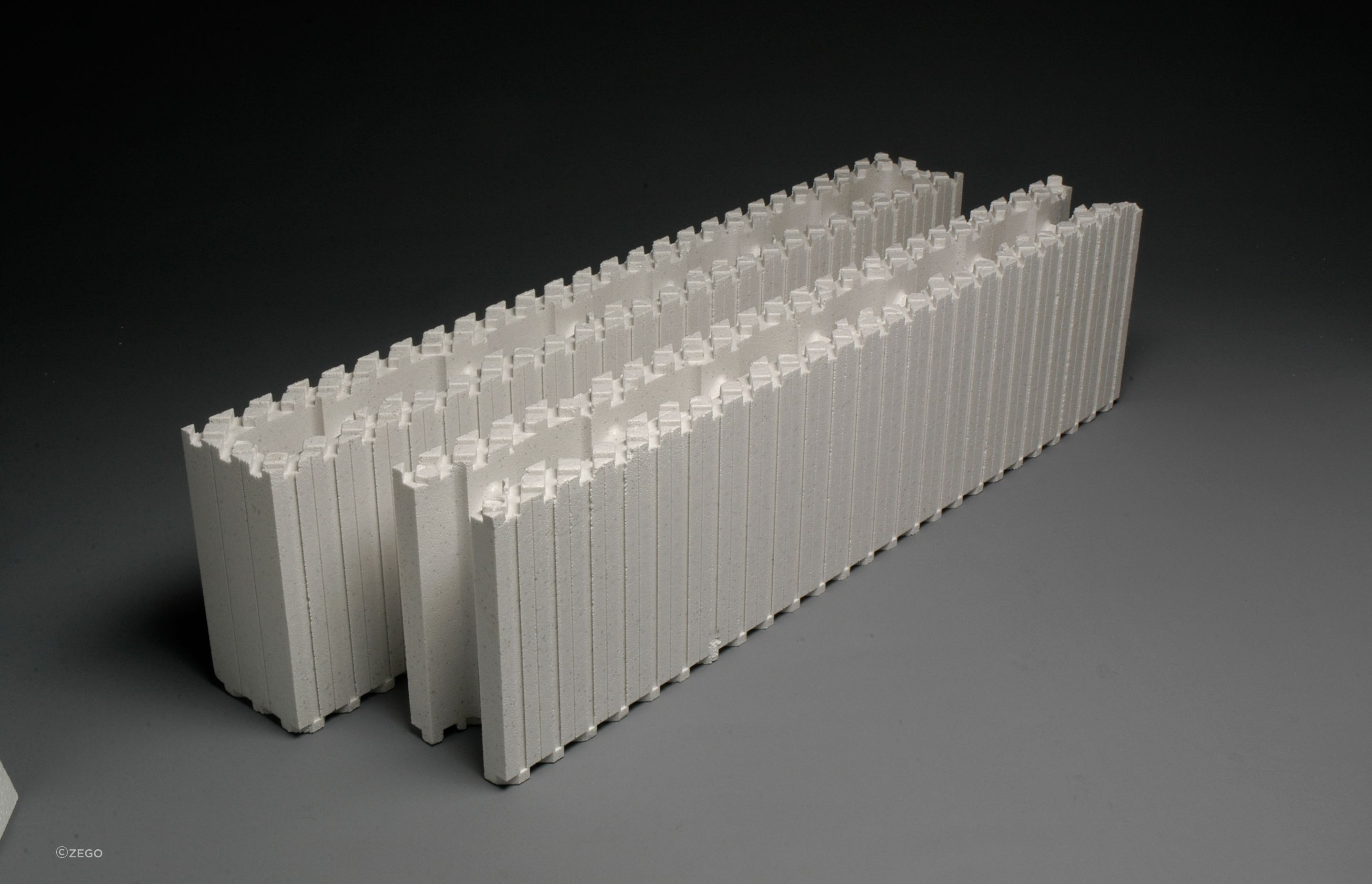A sacrificial hollow foam block in the 150, 200, 250 Series that is core filled with concrete block fill mix, ZEGO's Domestic Insulated Concrete Forms (ICF) HomeFORMS are available in 4 sizes.