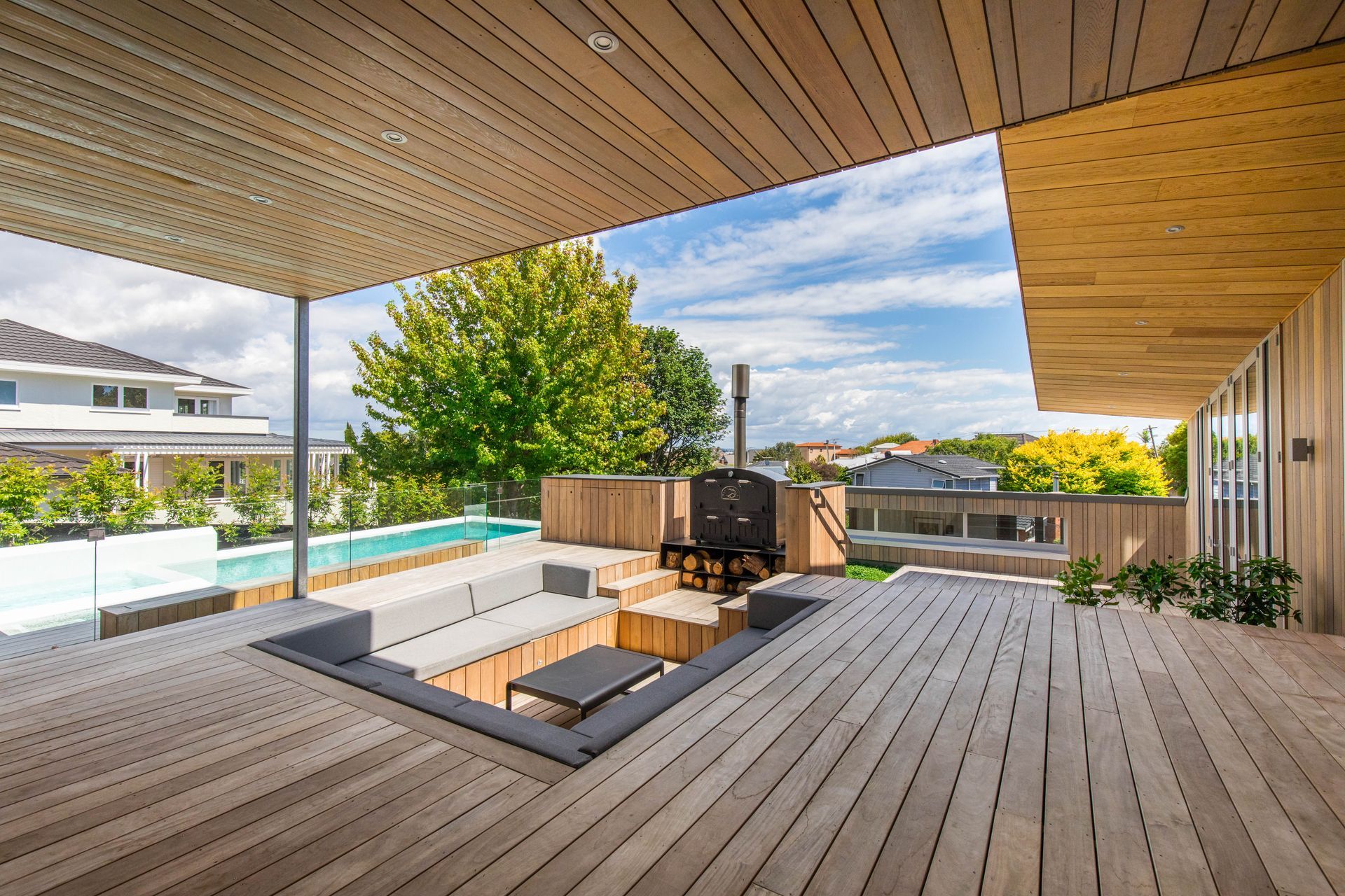 Vitex Timber Decking like this exquisite example from JSC Timber is very well suited to the sometimes harsh New Zealand climate