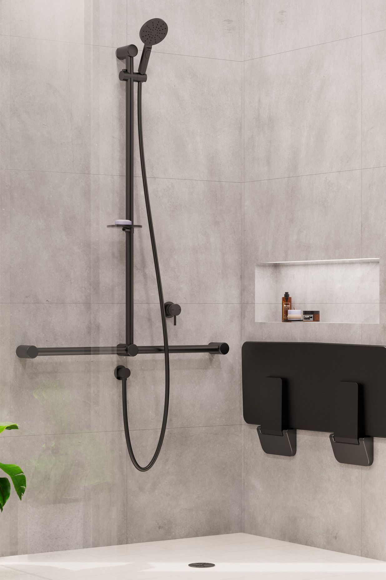 The Calibre Shower Rail by Avail Design has a responsive design and is available in stylish PVD finishes.