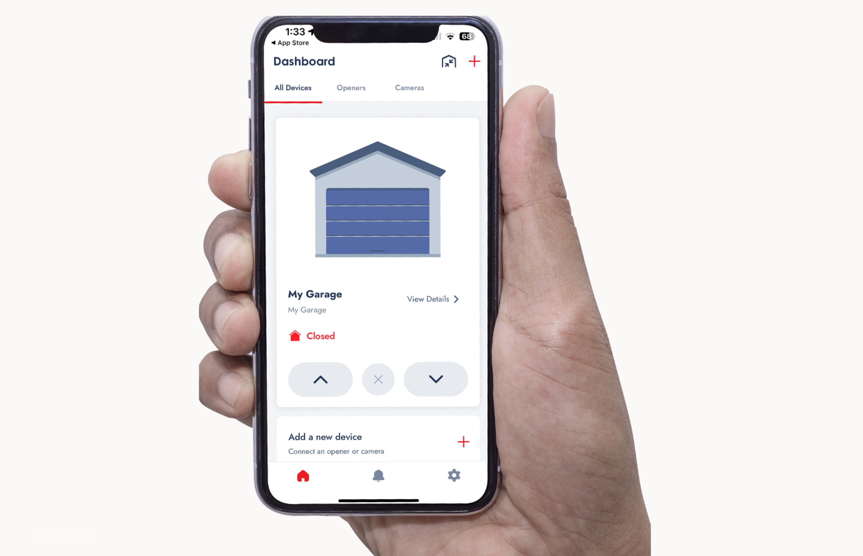 The 'Smart' and 'Smart Pro' openers seamlessly integrate with smartphones via a downloadable application, available for both iOS and Android devices. Once installed, it can be connected to Wi-Fi to communicate with the garage door opener and control its operation remotely.