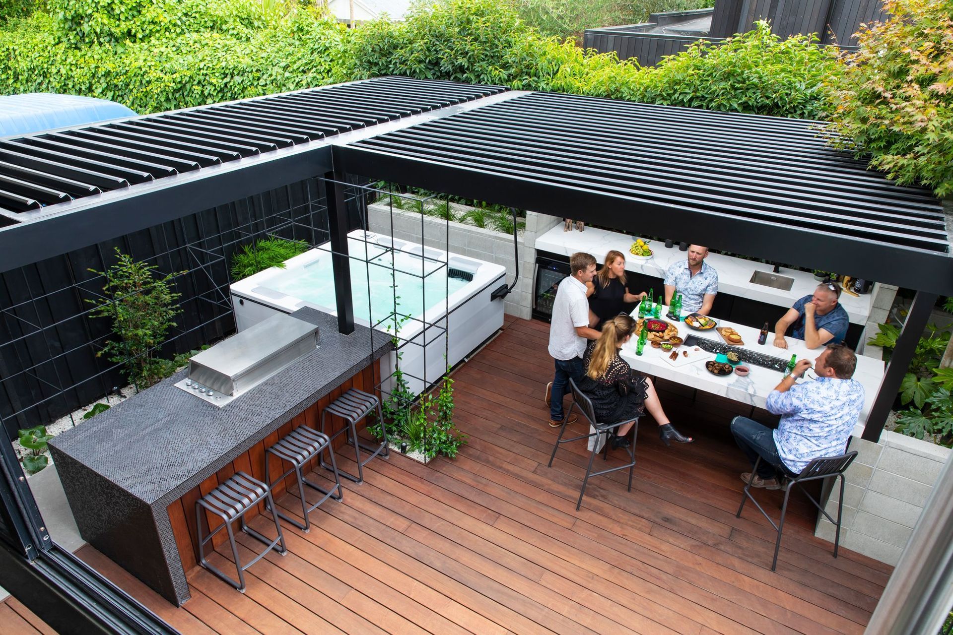 This urban retreat by Goom Landscapes shows the vibrancy of purpleheart decking