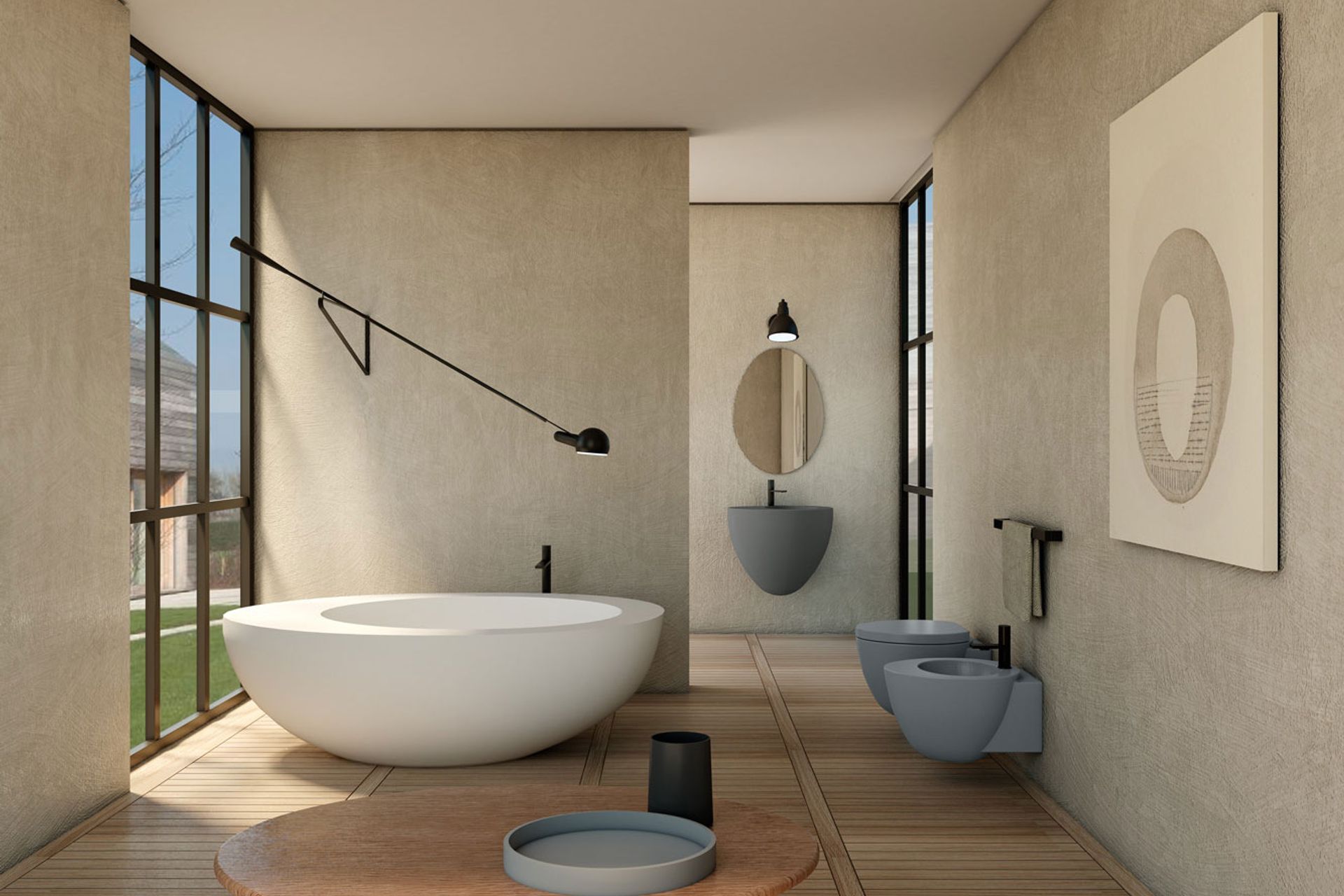 The curves of the Le Giare bathroom vanity by Ceramica offers a pleasing point of difference.