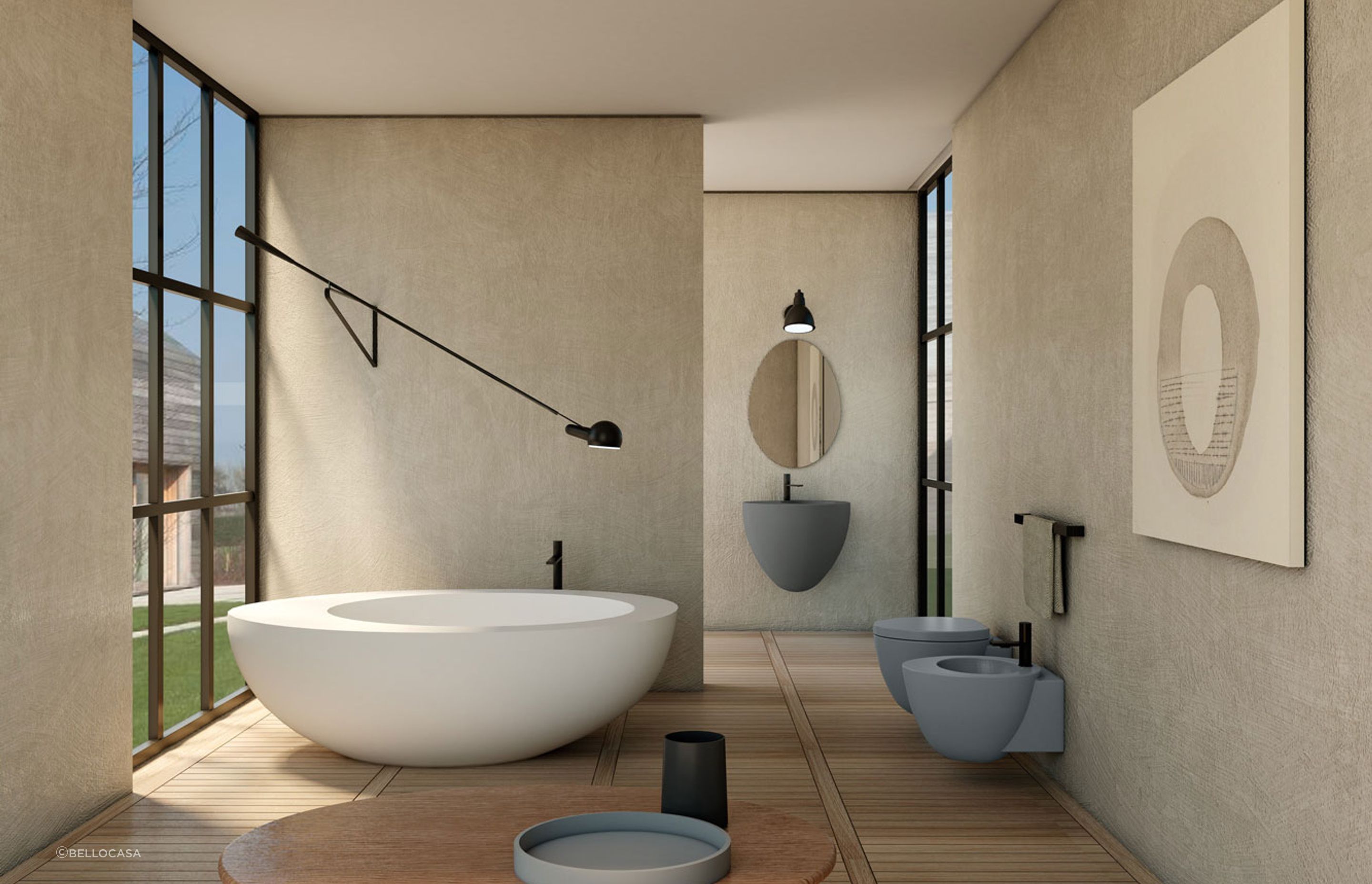 The curves of the Le Giare bathroom vanity by Ceramica offers a pleasing point of difference.