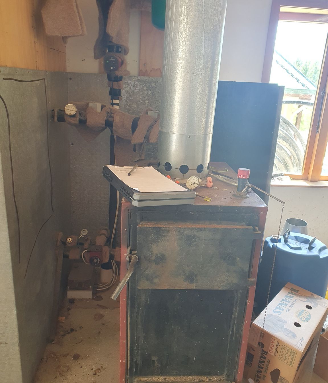 The original multi-fuel burner in a Dunedin home.