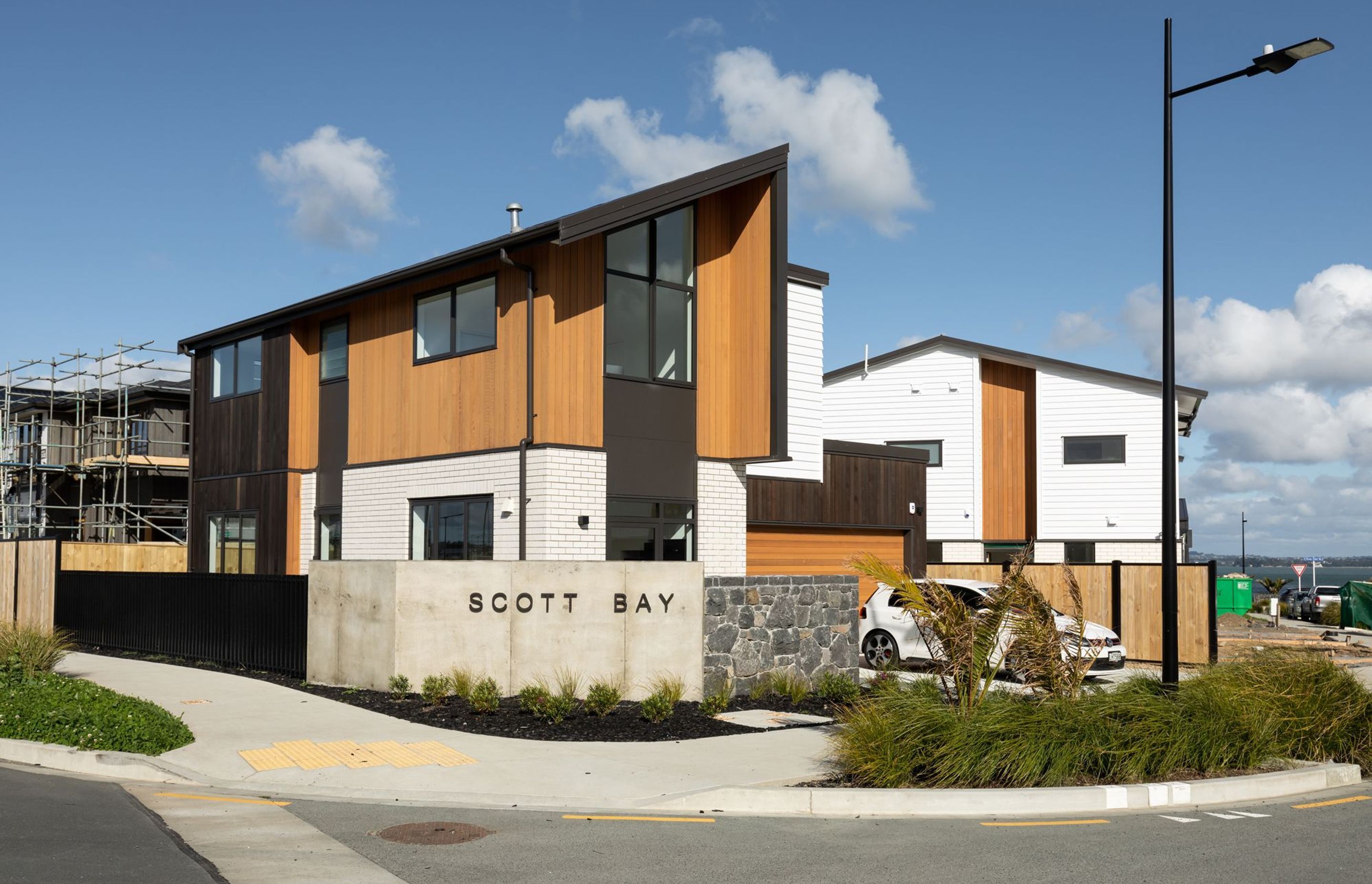 Scott Bay is located atop the Hobsonville Peninsula in West Auckland.