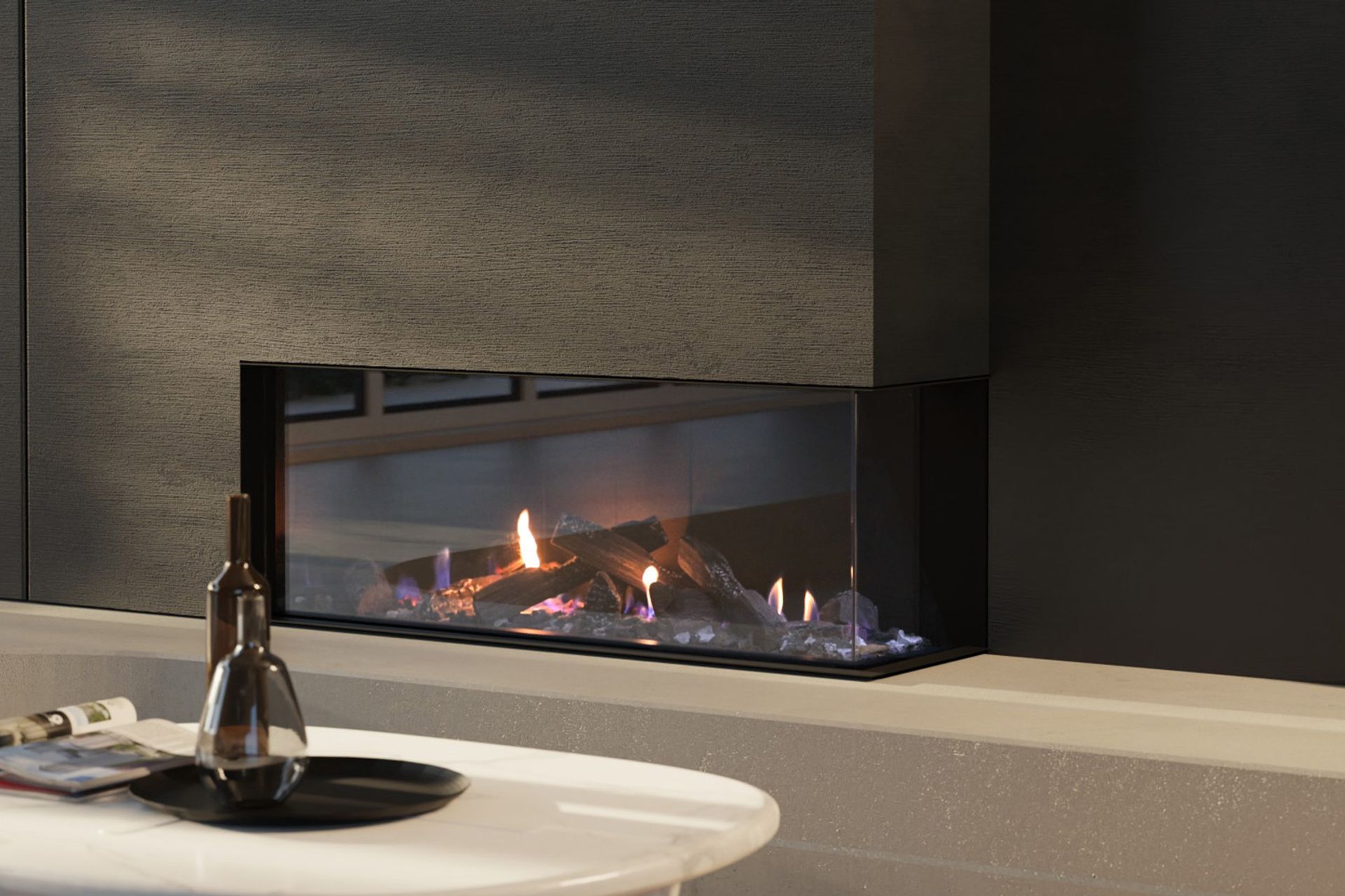This corner fireplace by Escea brings you a new level of design freedom.