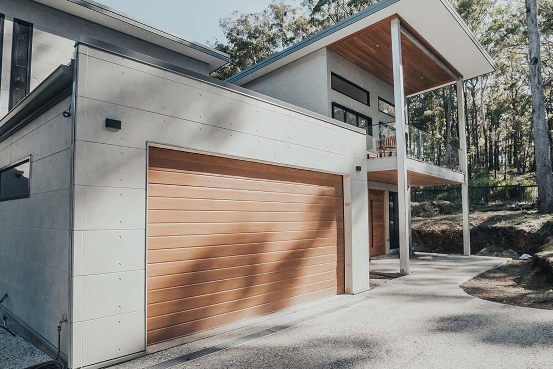 Decowood Timber look sectional garage door.