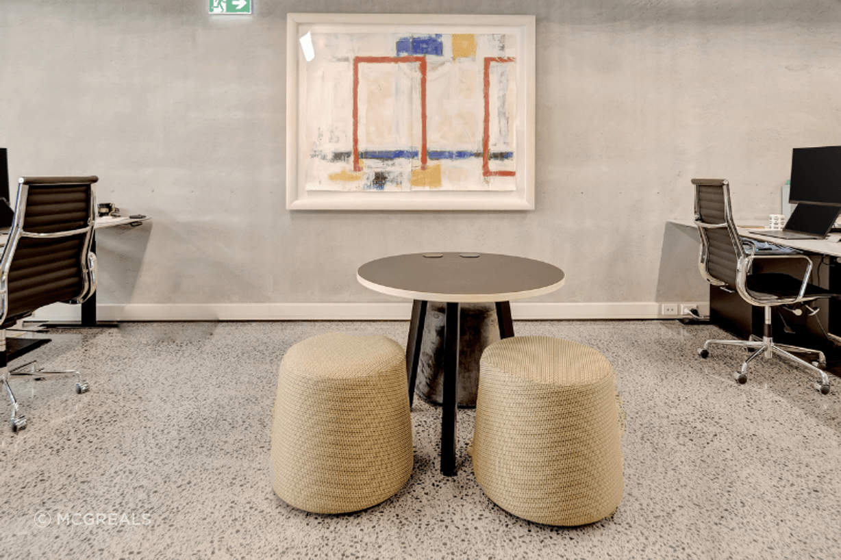 Motion ottomans provide flexibility for staff seeking a change of environment.