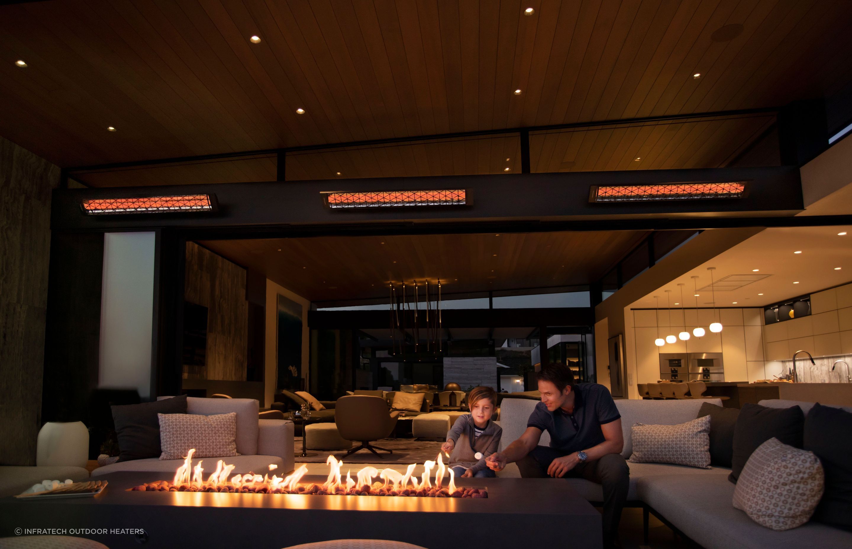 “I talk to a lot of people who are designing outdoor spaces and they haven’t thought about heating. You’ve got to invest in quality heating if you want to make the most of your outdoor areas — especially in places like Melbourne and Sydney where it really chills off in the evenings.”