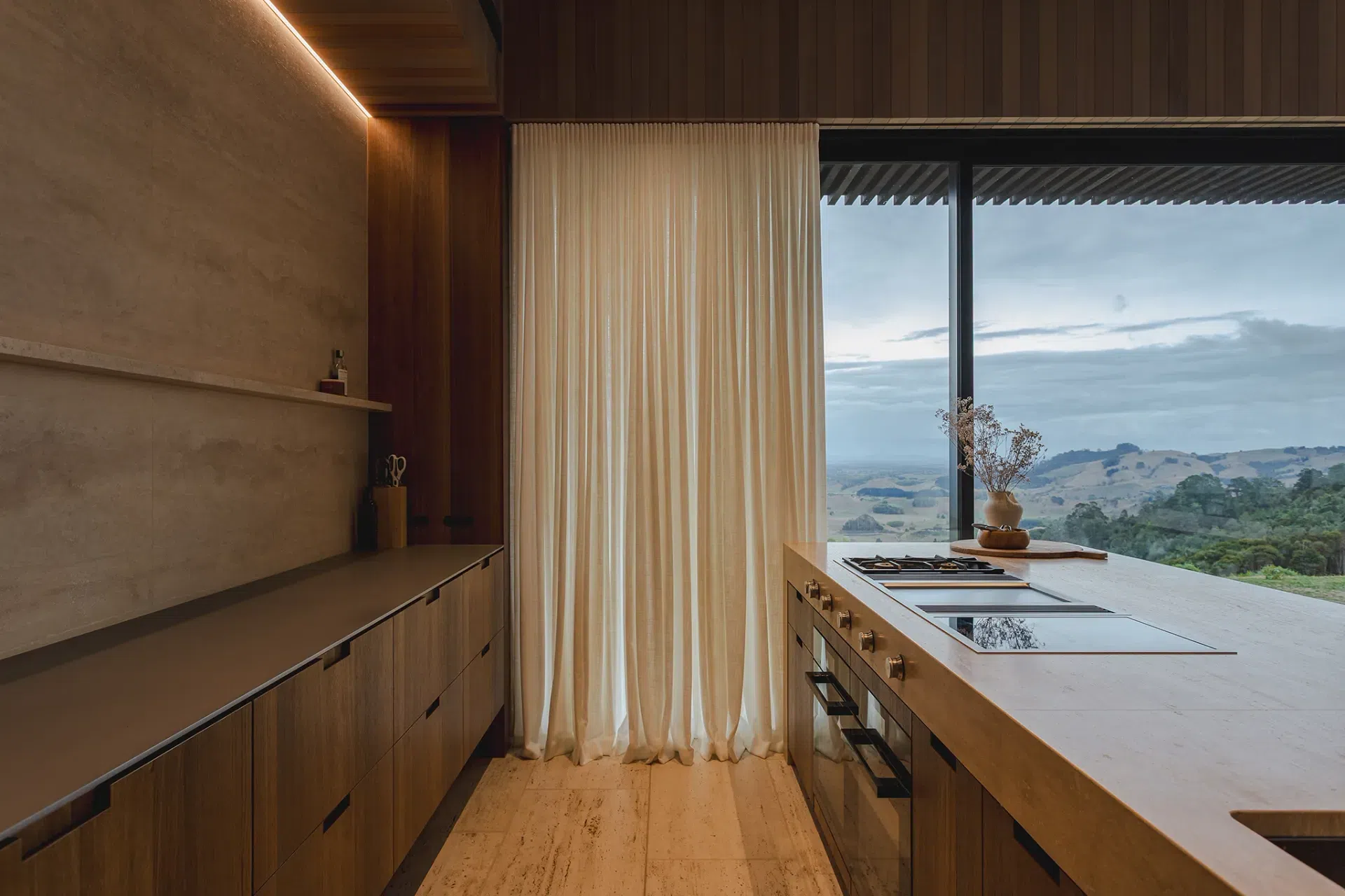 Maungakawa Home by King & Co + Gezellig Interiors + Noel Jessop Architecture | Smoked Arabica Timber Veneer