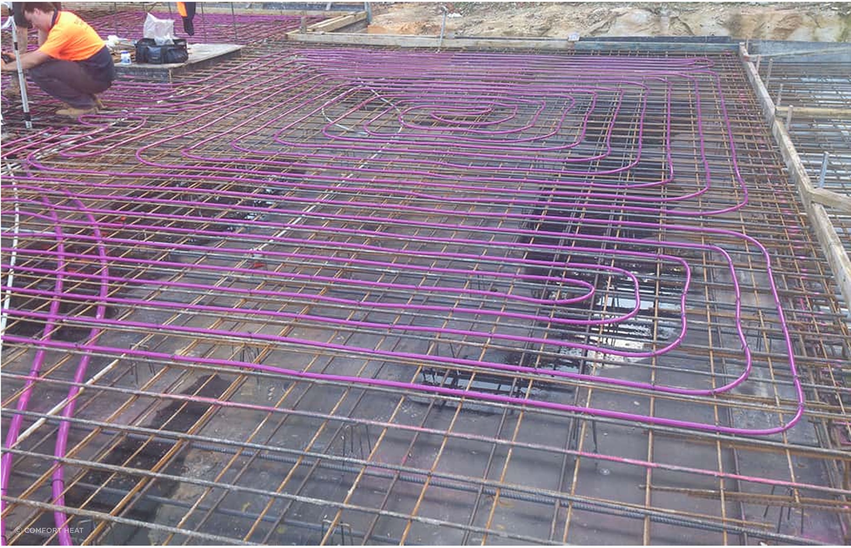 In-slab hydronic floor heating by Comfort Heat