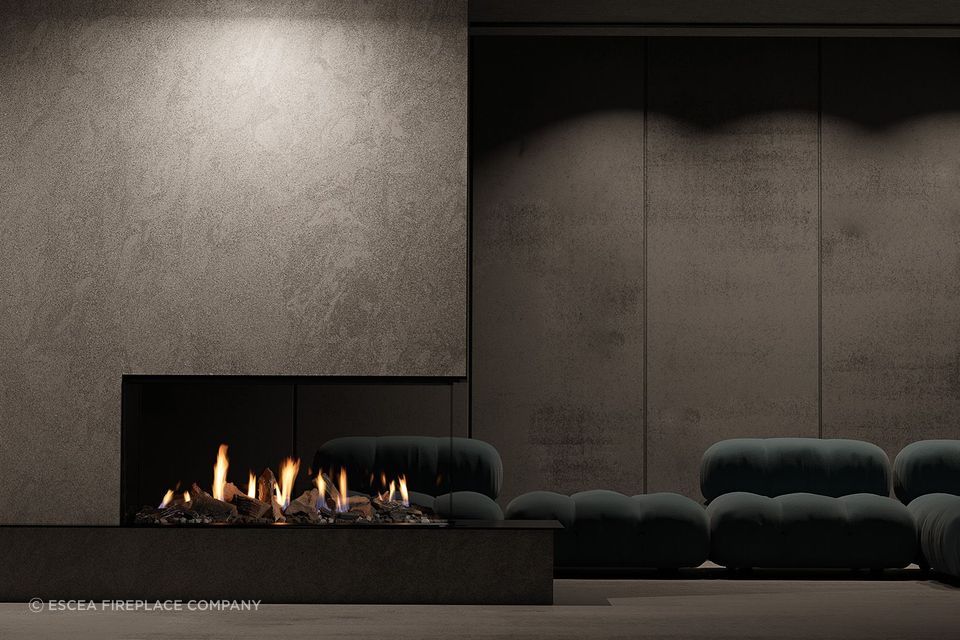 Escea's MODE KS1460 Peninsula Gas Fireplace brings you world-class innovation for unlimited creativity, exclusive fuelbed options and enhanced flame technology.