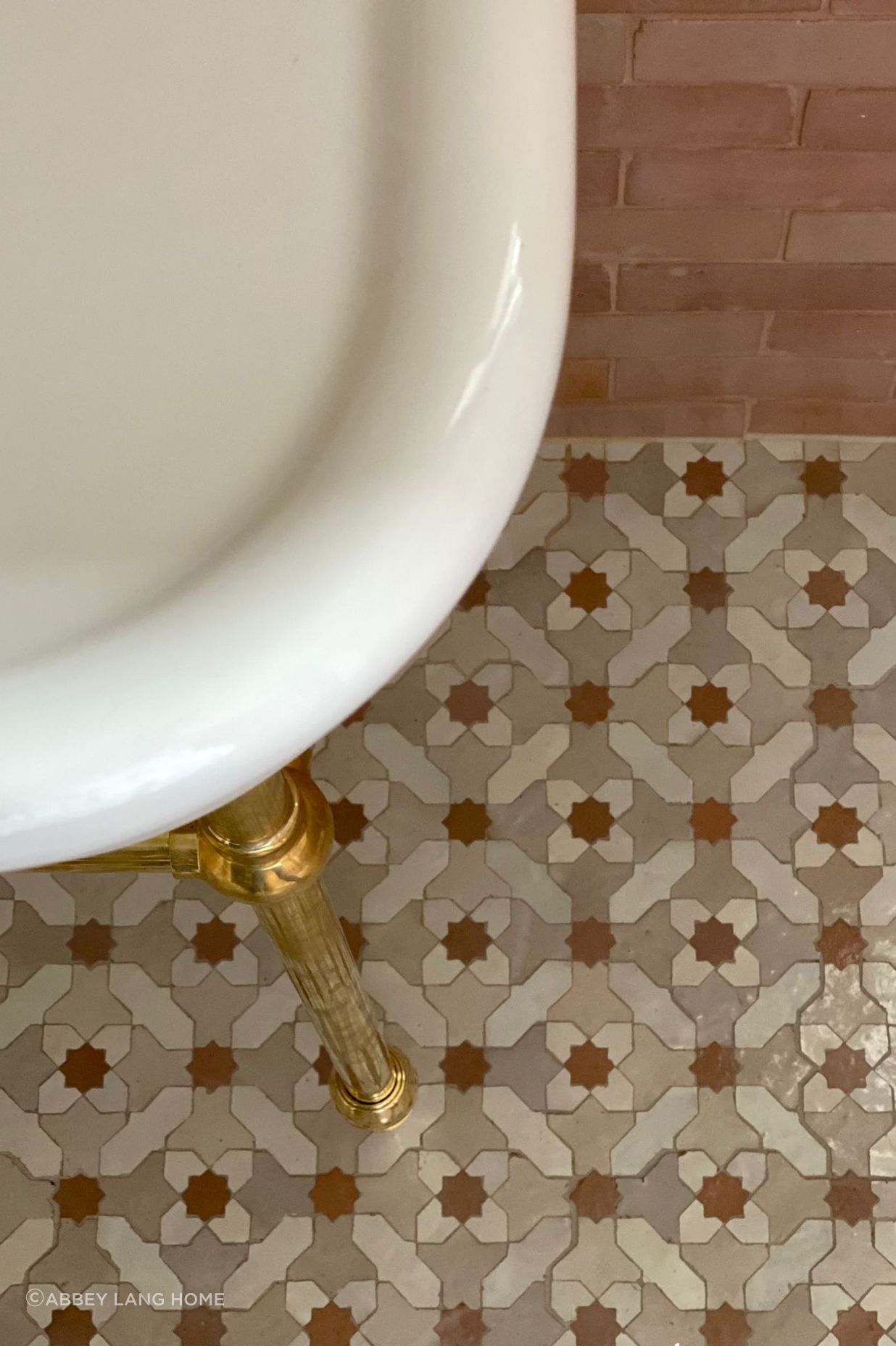  The beautiful patterned Tiles of Ezra collection in this home by Abbey Lang Home