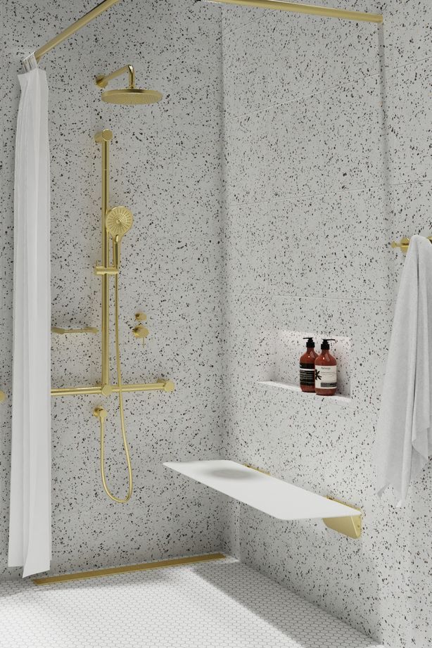 The Liberty Shower Seat ensures comfort and safety while in the shower.