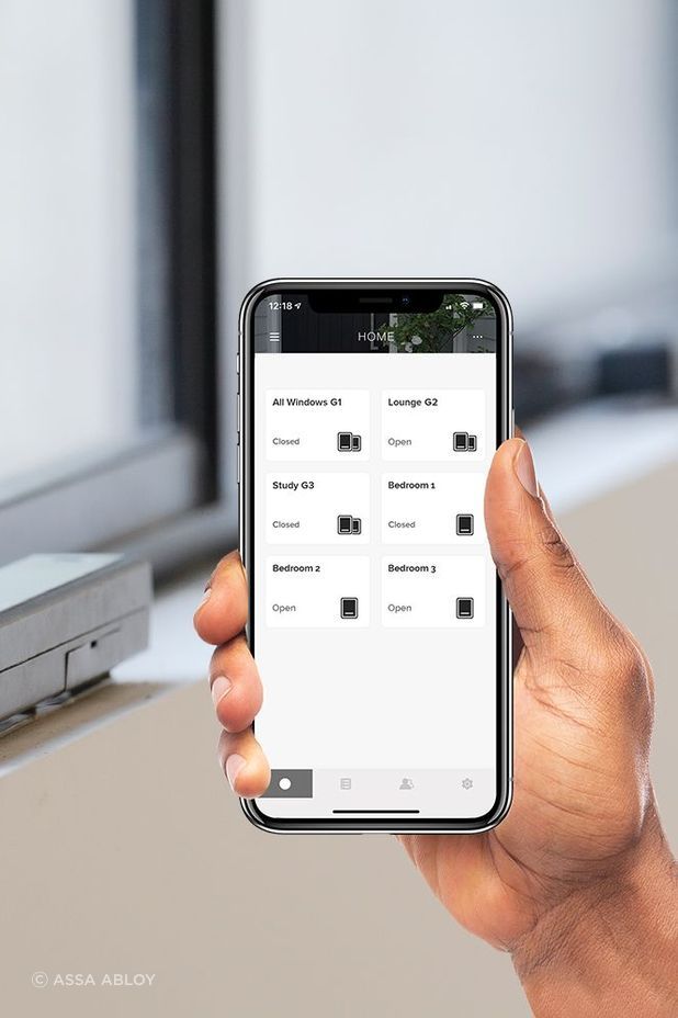 Aeron is a smart window actuator that easily connects to the Yale Home App.