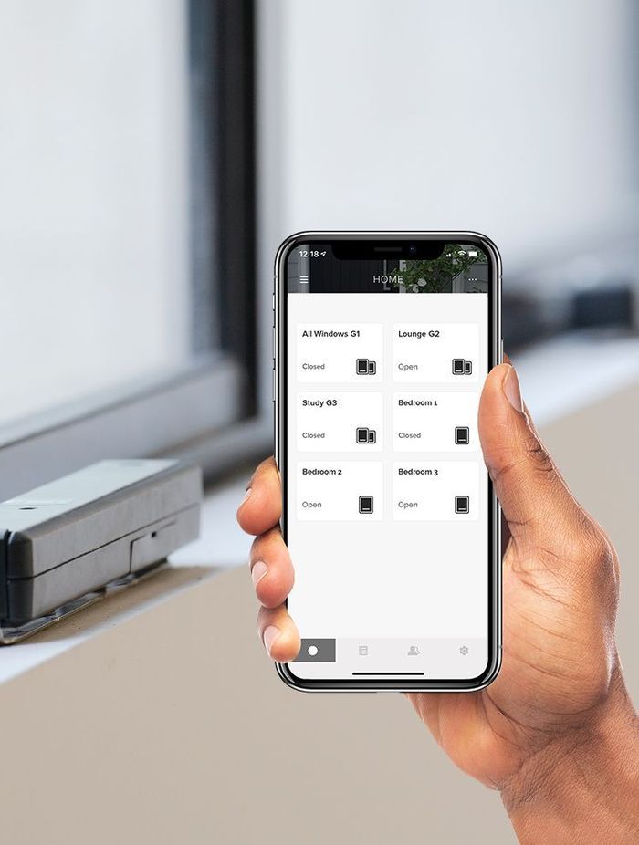 Aeron is a smart window actuator that easily connects to the Yale Home App.