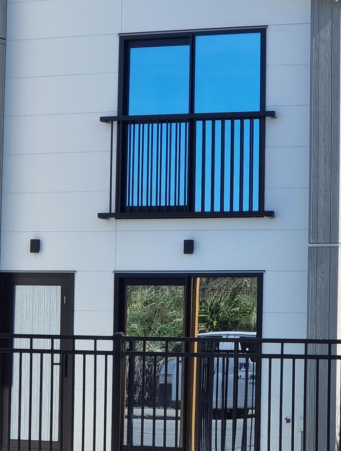 Vertical balusters are a popular option for the Juliette balustrade.