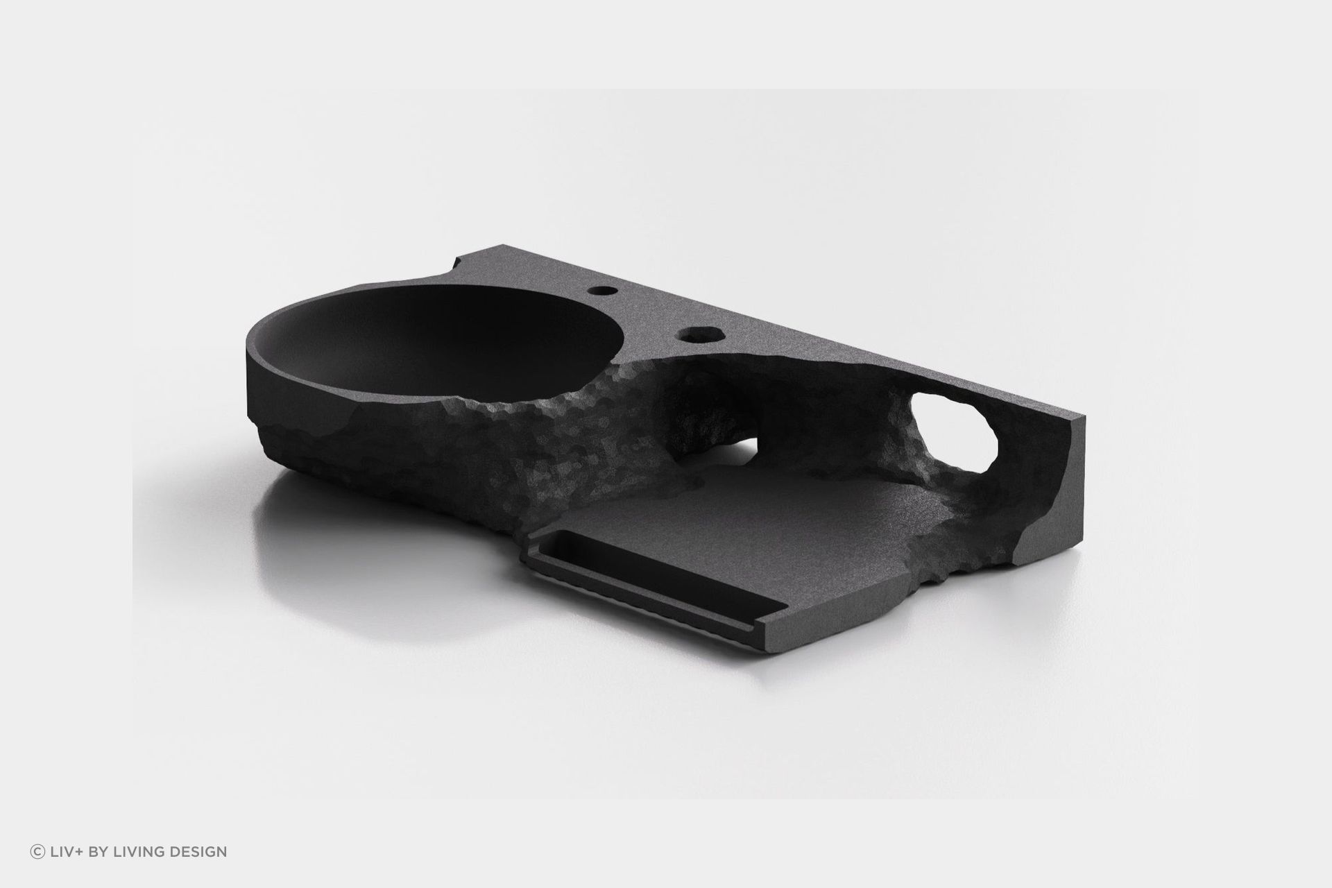 A sculptural, one-of-a-kind choice with the Aqvato Carbo (C.IID) Bathroom Basin.