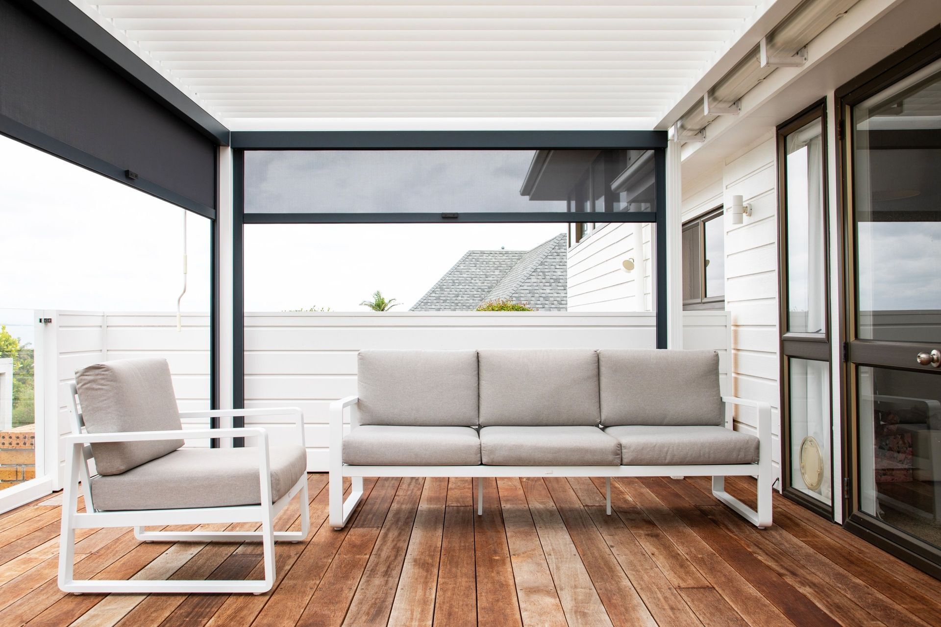 Prioritising pergolas made from premium materials and systems to protect against the elements is a must.