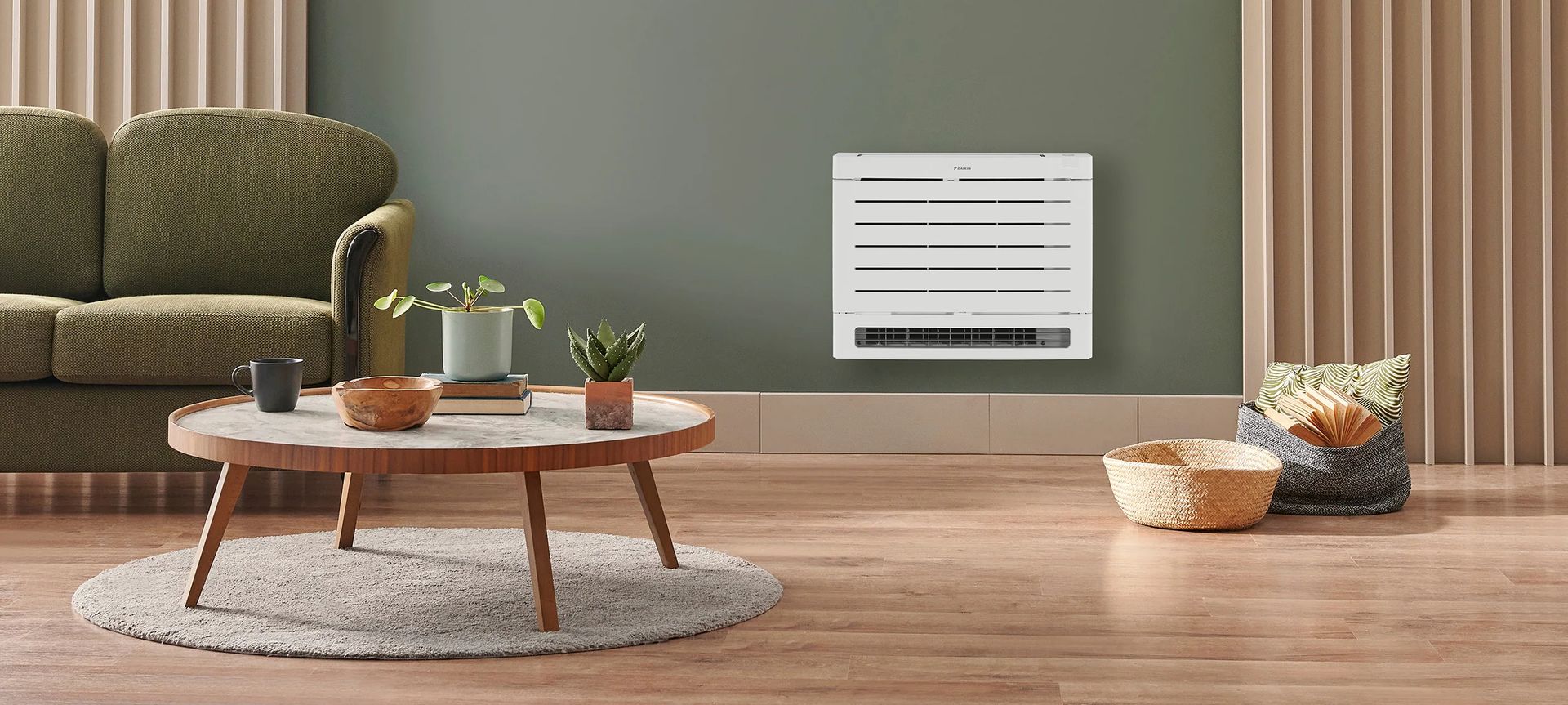 The Daikin Aura Floor Standing provides supreme comfort in the harsh cold climate with it’s powerful heating efficiency and award winning design.
