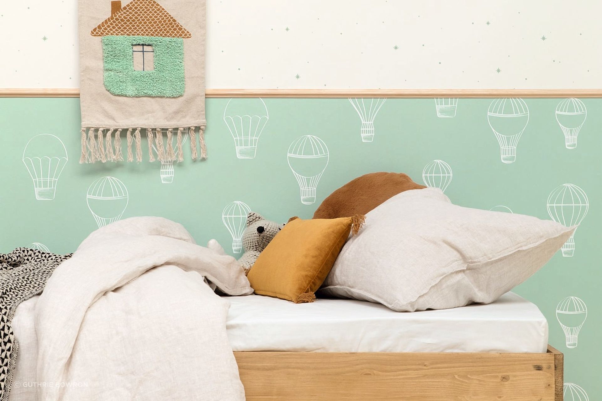 The Autour Du Monde Wallpaper Collection is the perfect choice for a stylish children's bedroom.