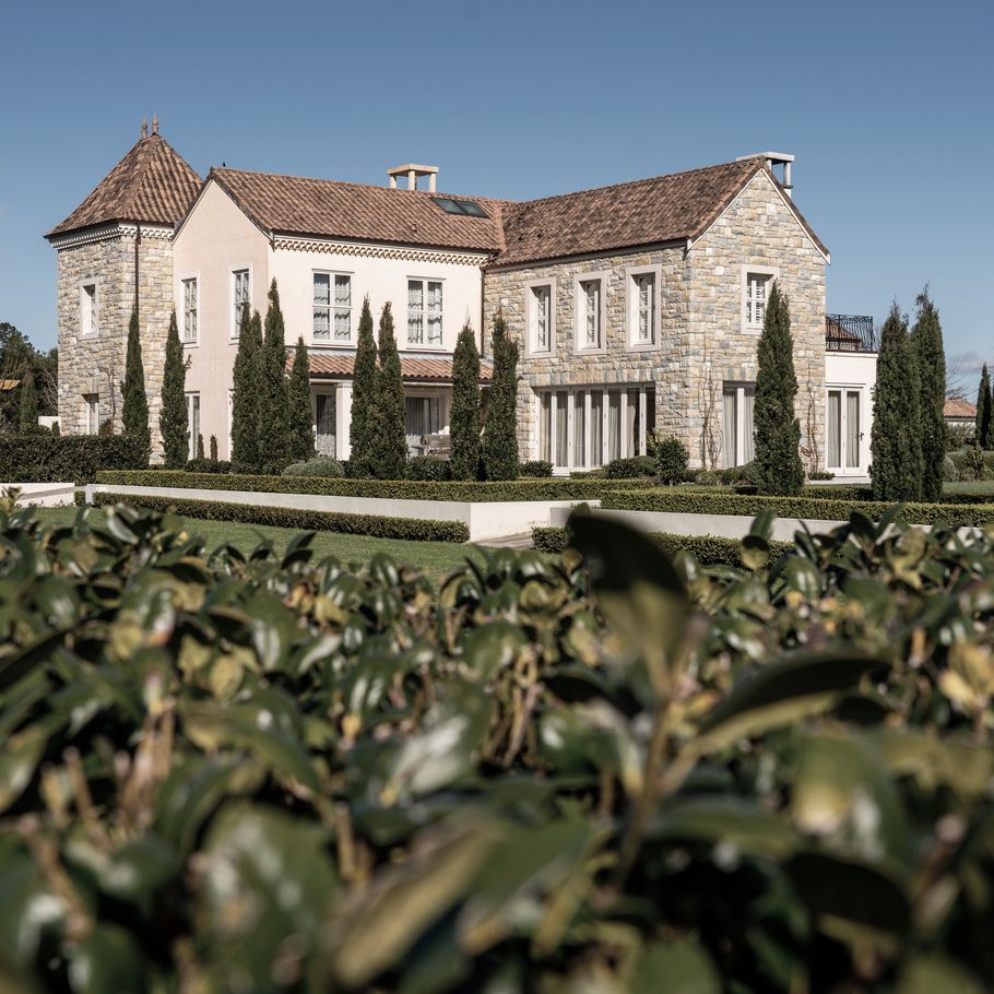 The expert stonework required for a grand, French provincial new build