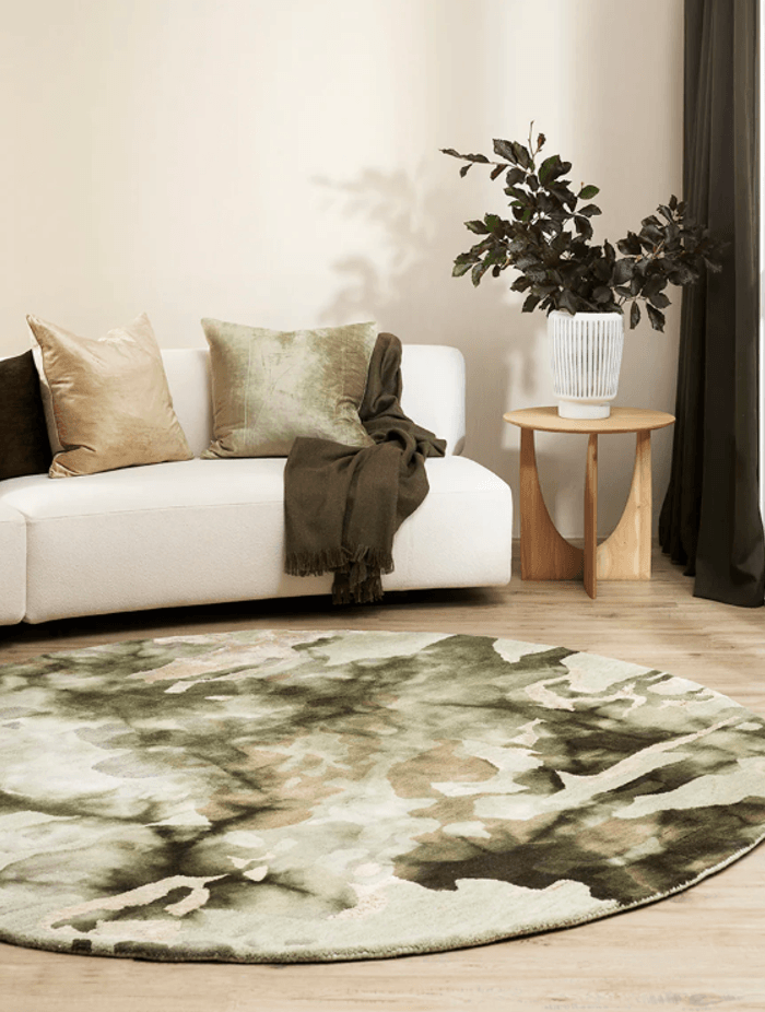 The Fayette round rug by Baya, available at Coco Hills.