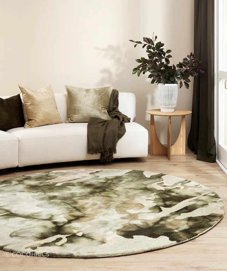 The Fayette round rug by Baya, available at Coco Hills.