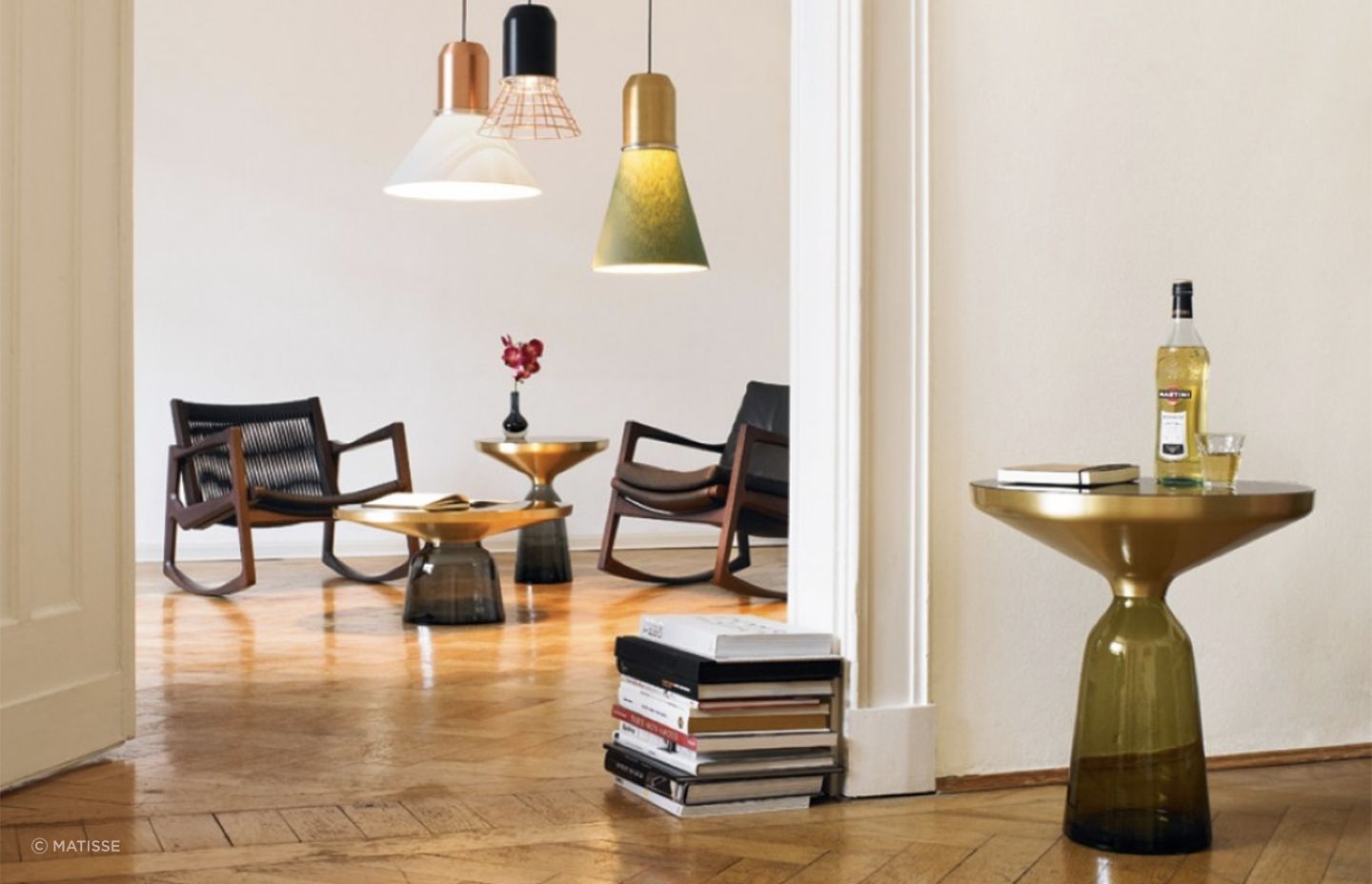 Crafted through traditional hand-blowing techniques the Bell Side Table by ClassiCon is a rare find.