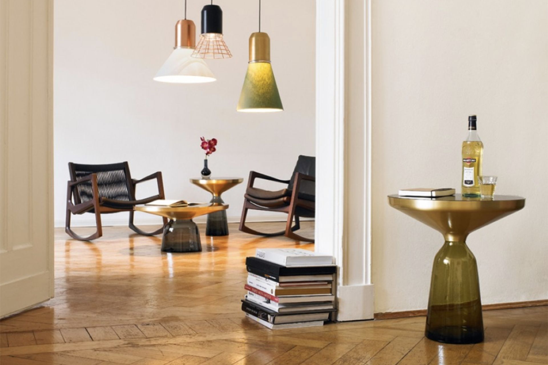 Crafted through traditional hand-blowing techniques the Bell Side Table by ClassiCon is a rare find.