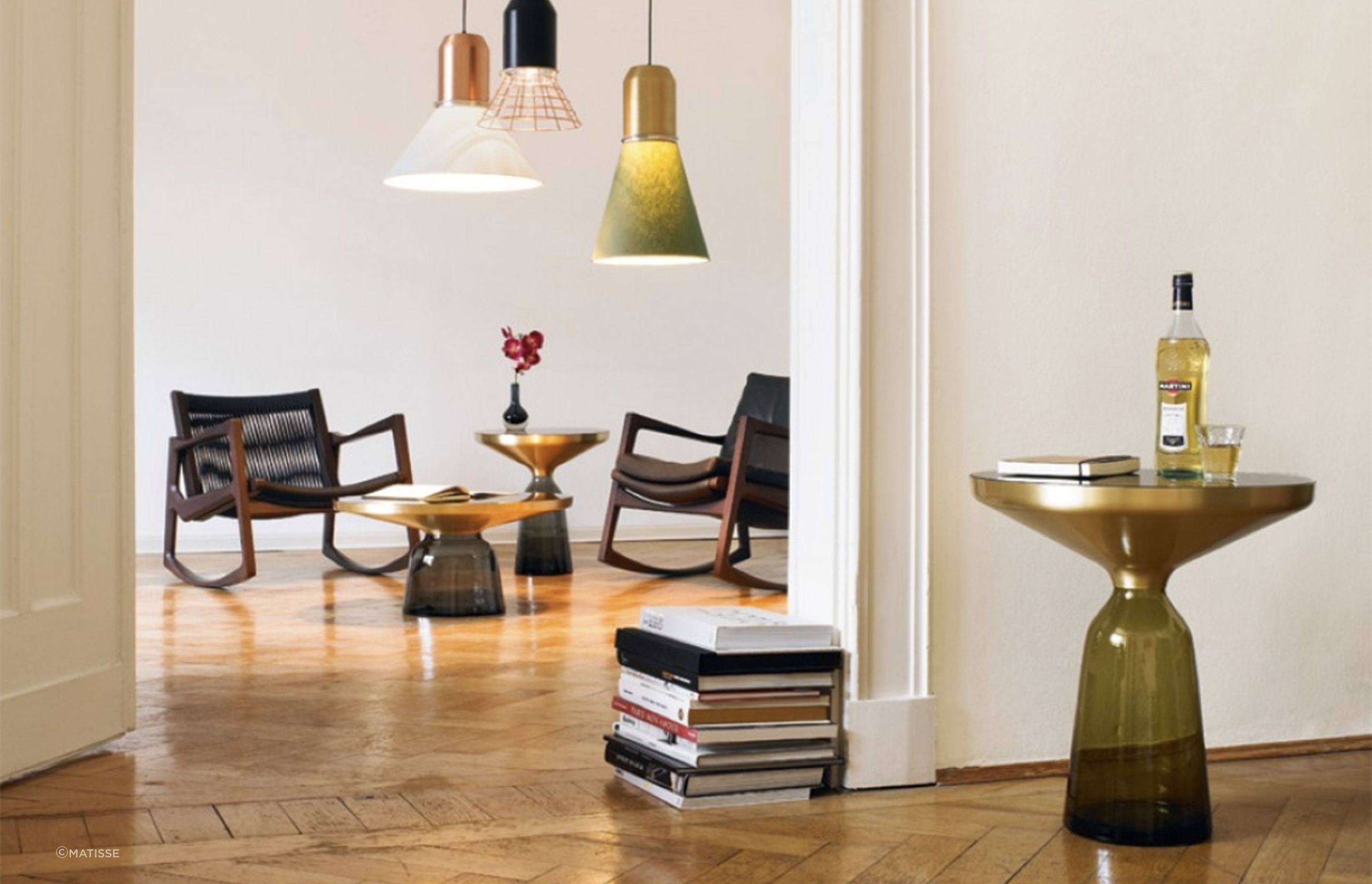 Crafted through traditional hand-blowing techniques the Bell Side Table by ClassiCon is a rare find.