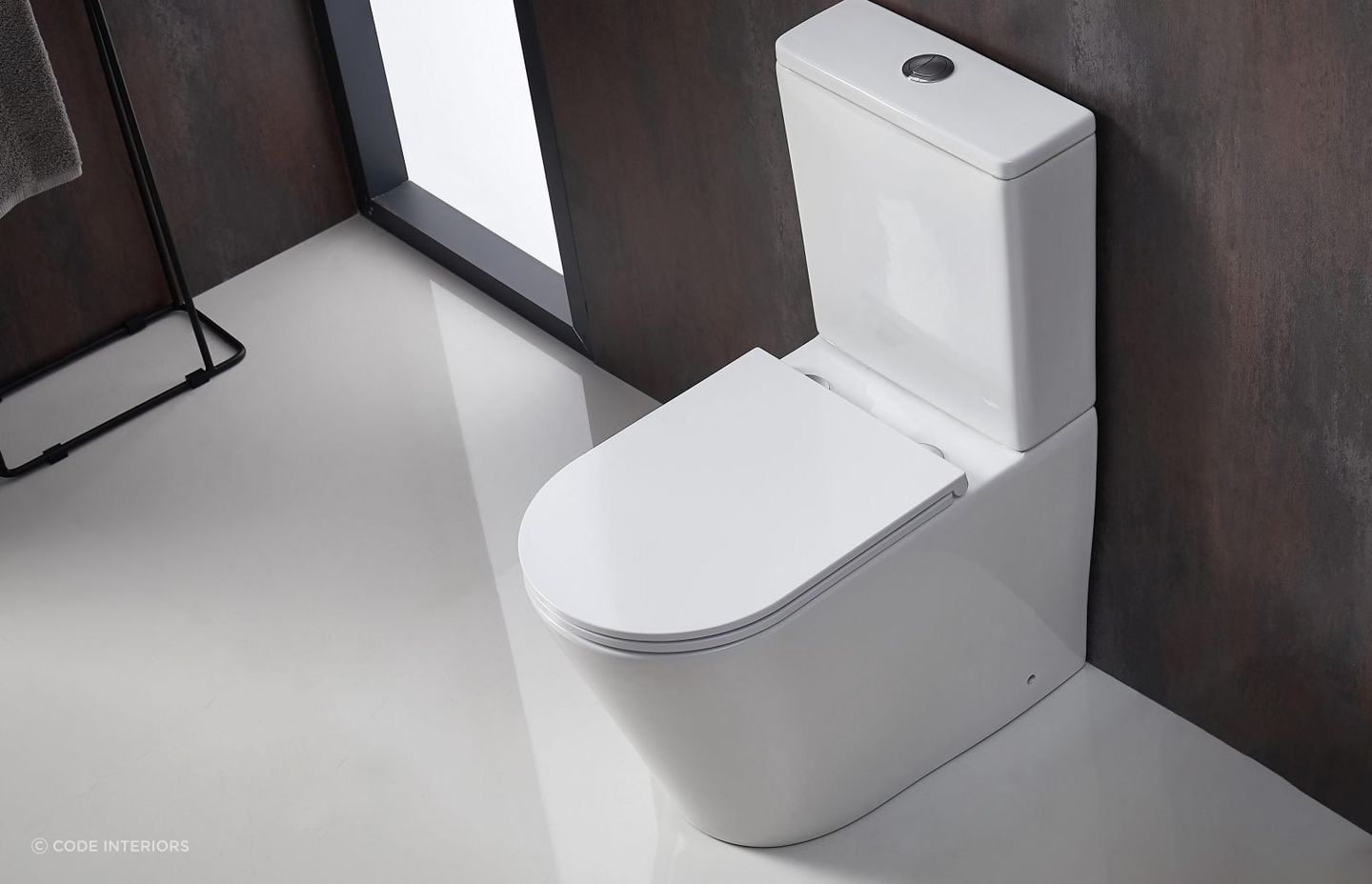 With a WELS 4 star rating and a rimless pan, the Code Pure Overheight Toilet Suite is a water efficient and easy to clean solution for the modern home.