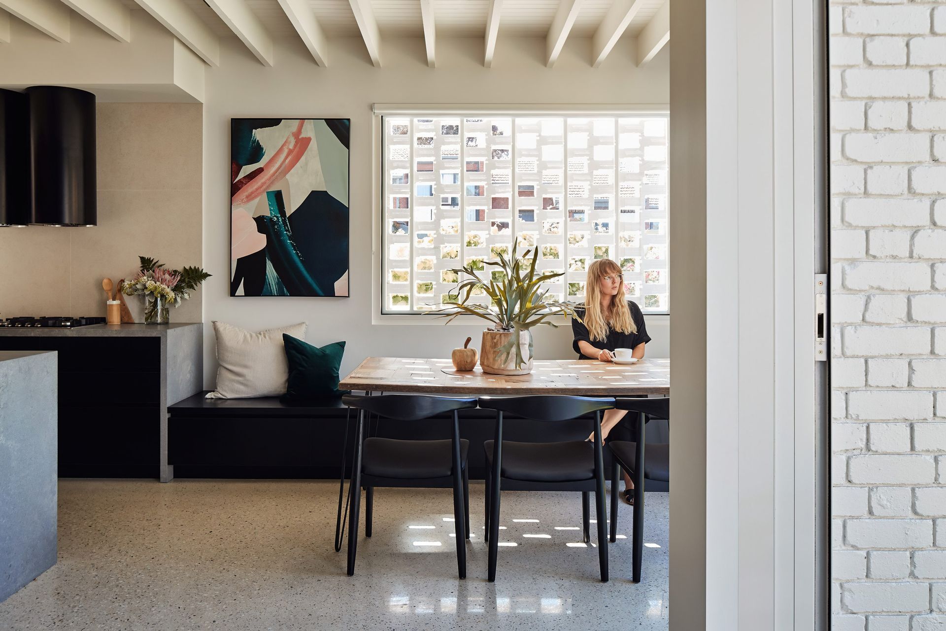 Natural light reflects gloriously off the brick facade creating aesthetic highlights and layers of shadows - Photography: Peter Bennetts