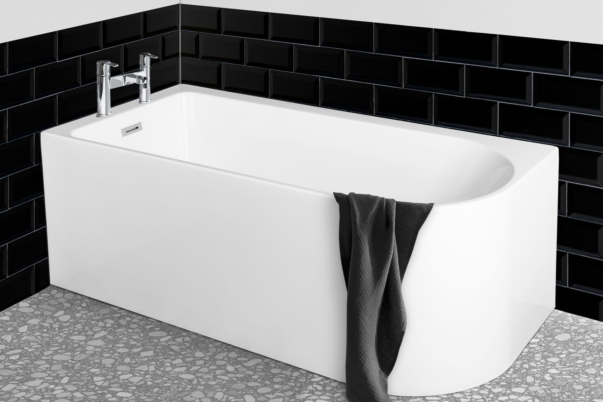 Options like the Curve Corner Acrylic Bath from Bath Co maximise space in any bathroom.