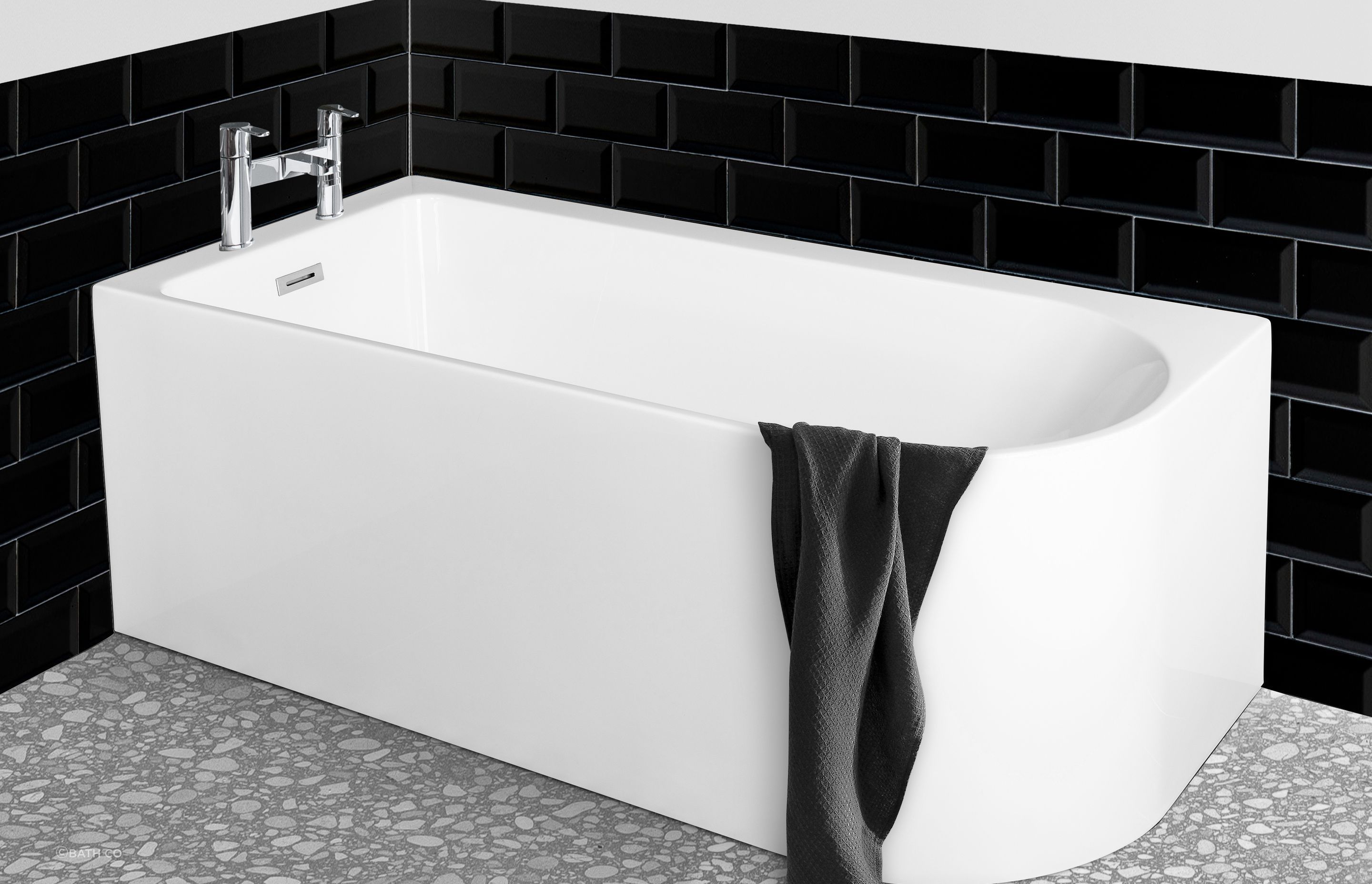 Options like the Curve Corner Acrylic Bath is the ideal solution for small bathrooms