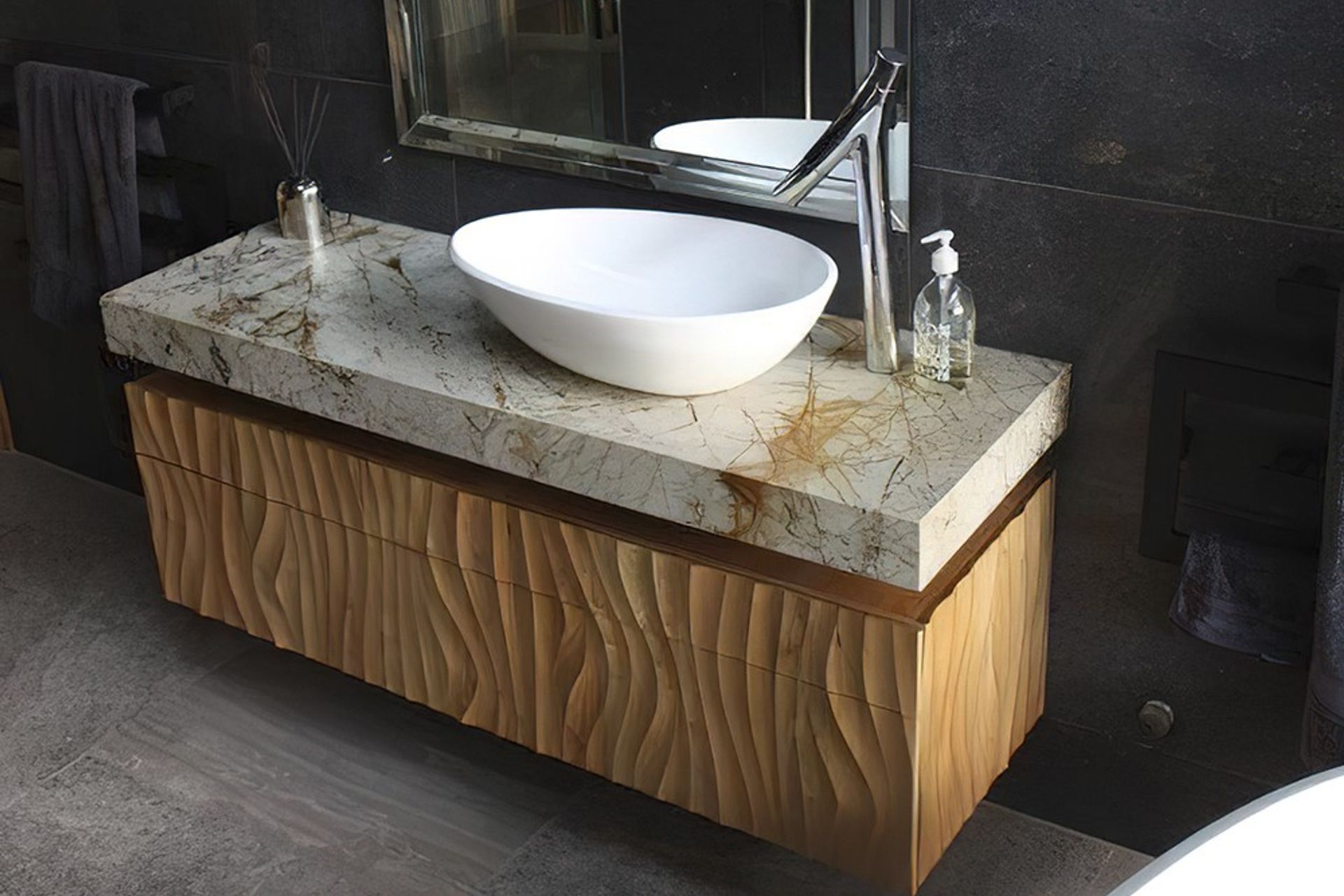 A custom made option like this immaculate vanity by Optimum Furniture is a sure-fire way to get something that is truly unique