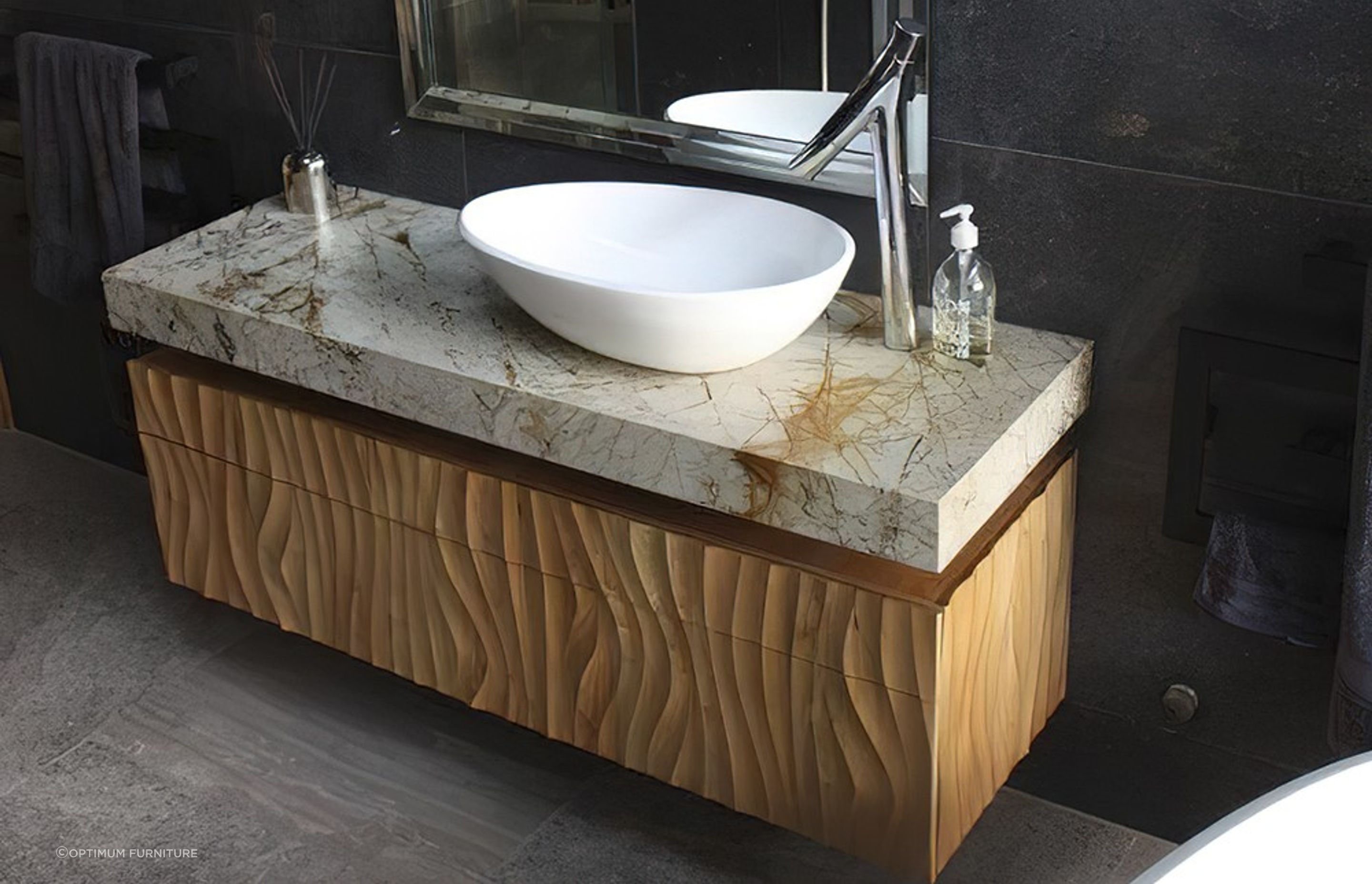 A custom made option like this immaculate vanity by Optimum Furniture is a sure-fire way to get something that is truly unique