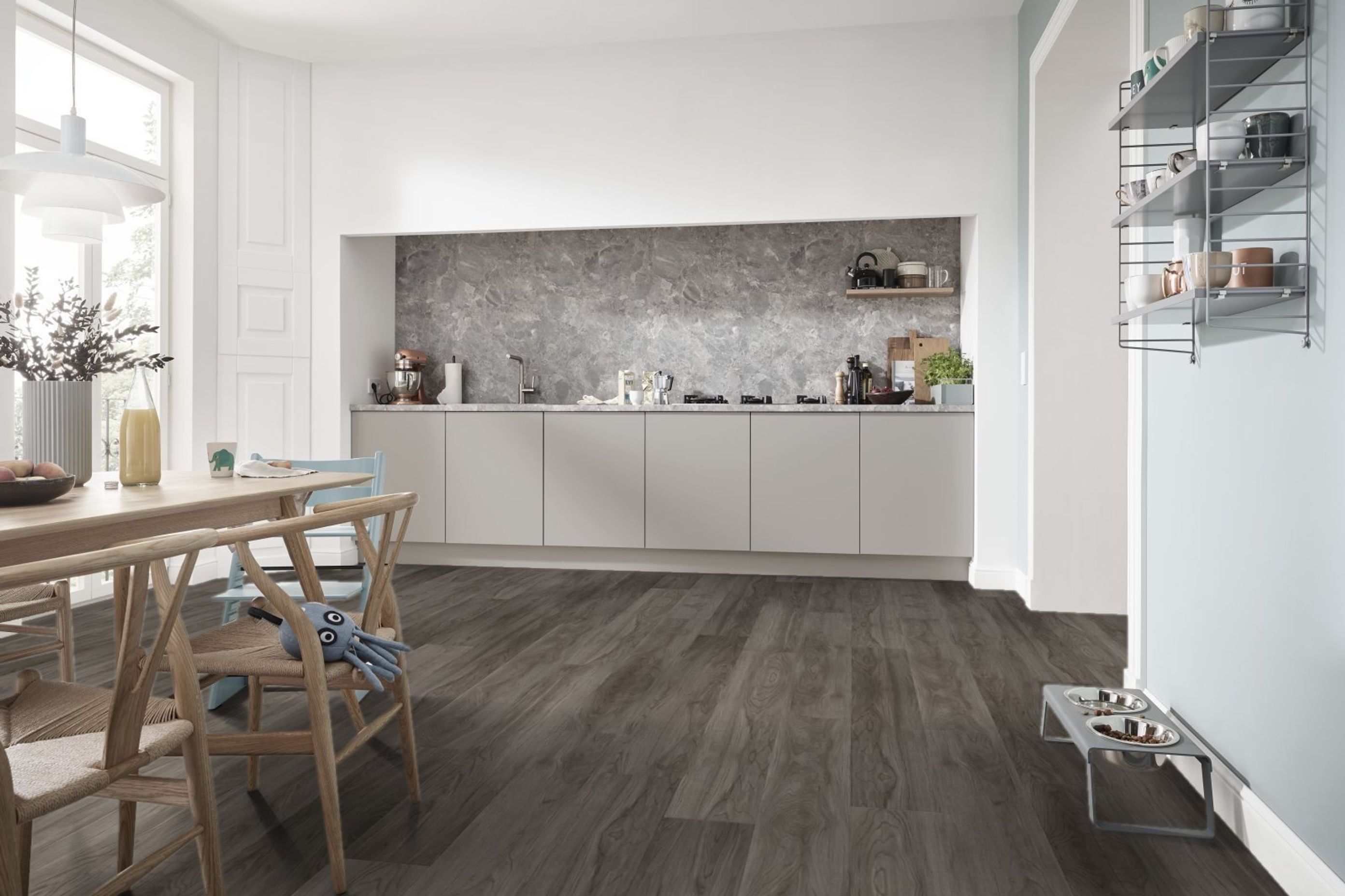 Swiss Krono Corepel flooring means homeowners can get the look of timber without the waterproofing issues.